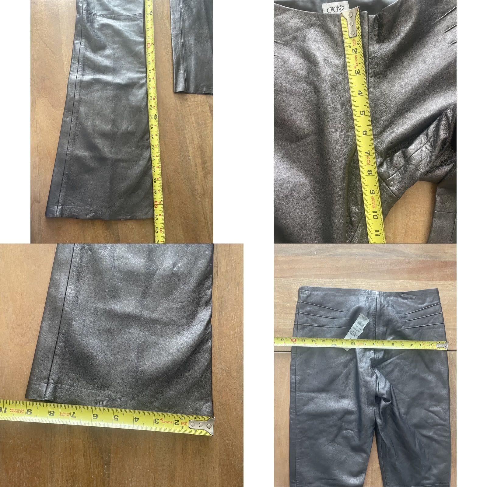 Vintage VINTAGE Cache Cache Leather Y2K Pants Women's 90s Flared Brown Low Rise 29x33 Size 4 NWT Size 27" / US 4 / IT 40 - 9 Thumbnail