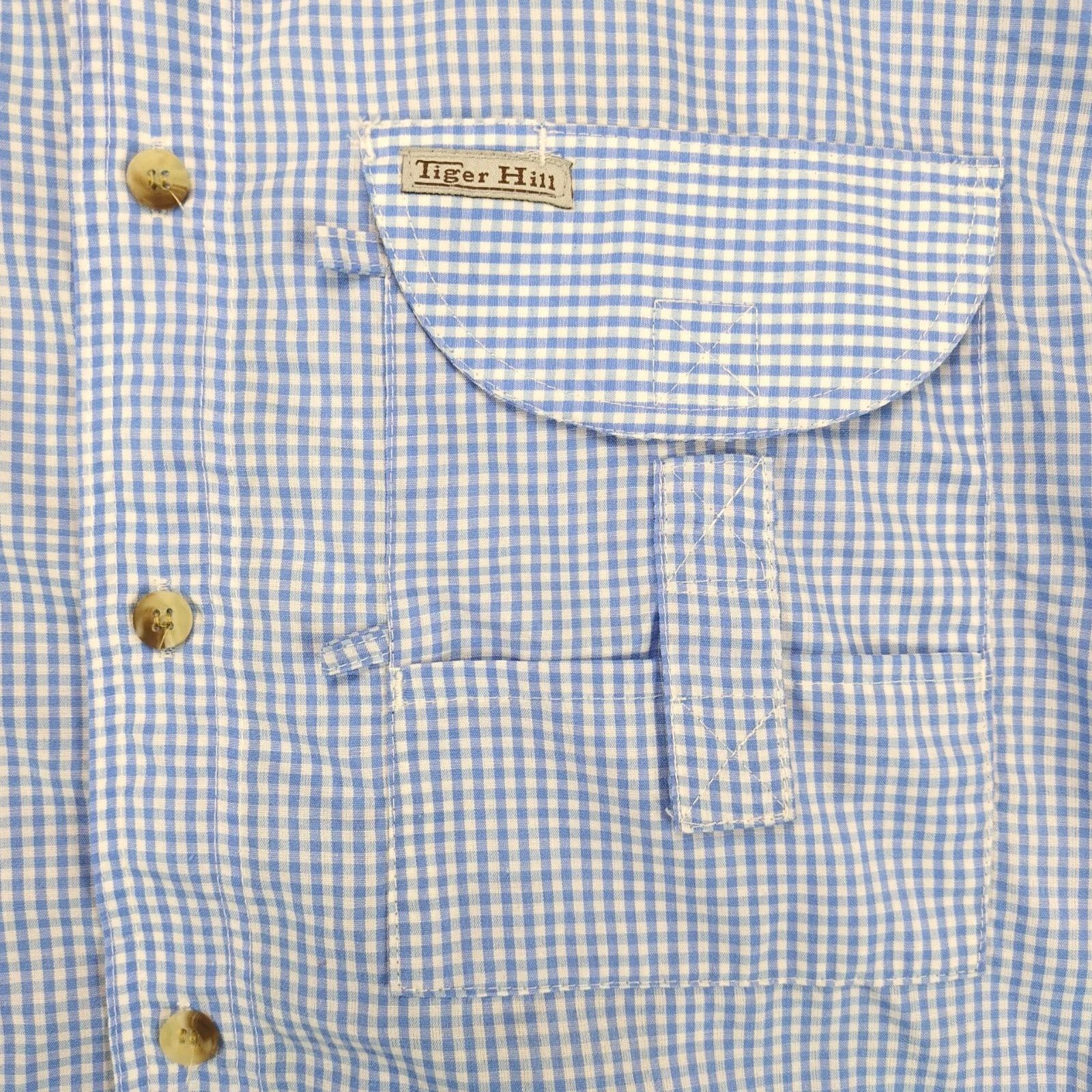 Other Tiger Hill Blue Gingham Button Down Fishing Shirt Men's L Size US L / EU 52-54 / 3 - 6 Thumbnail