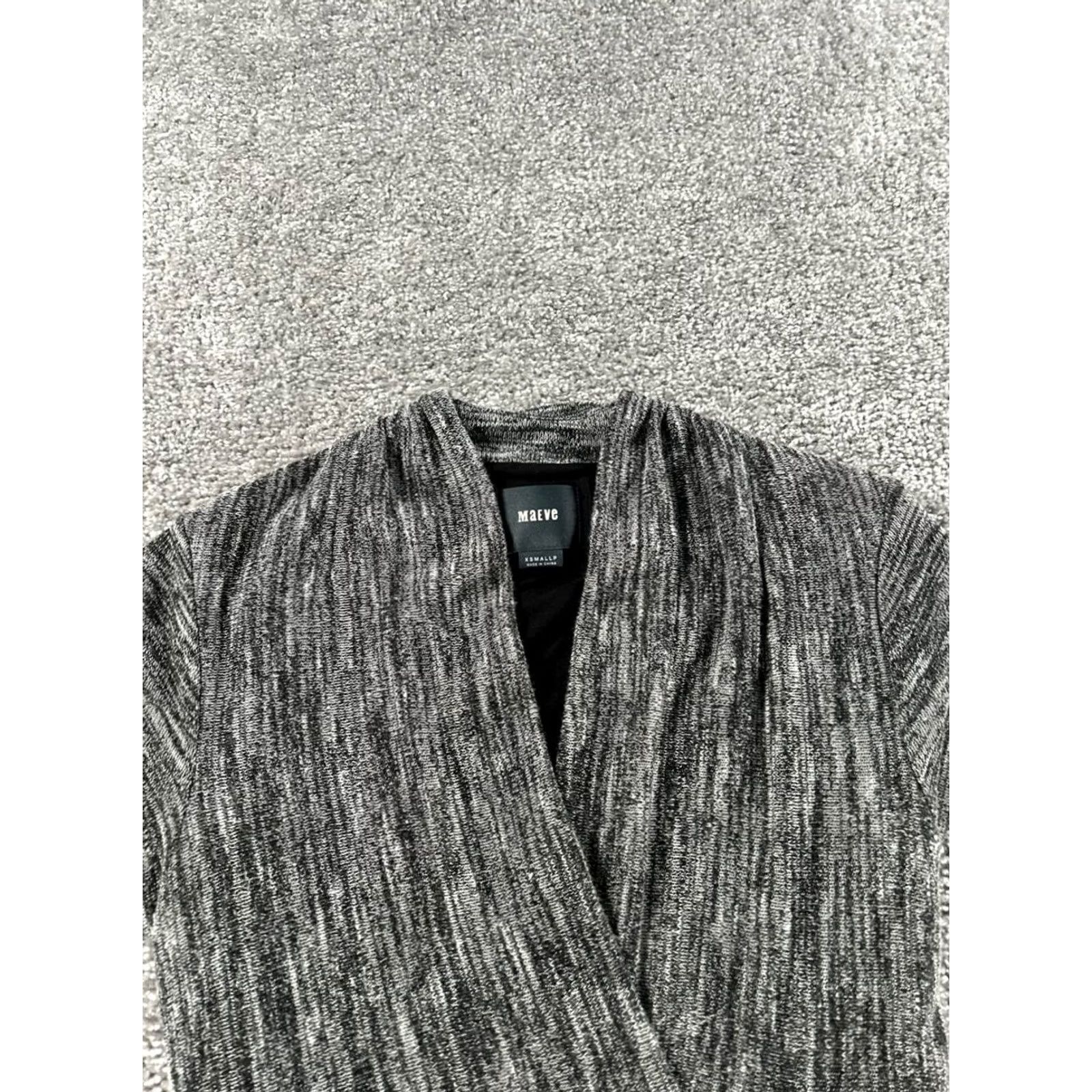 Vintage Maeve Dress Womens XS Gray Wrap Blouson Sleeveless V-Neck Short A-Line Slim Casual - Runway Style, Rayon, Petite (No N/A) Size XS / US 0-2 / IT 36-38 - 2 Thumbnail