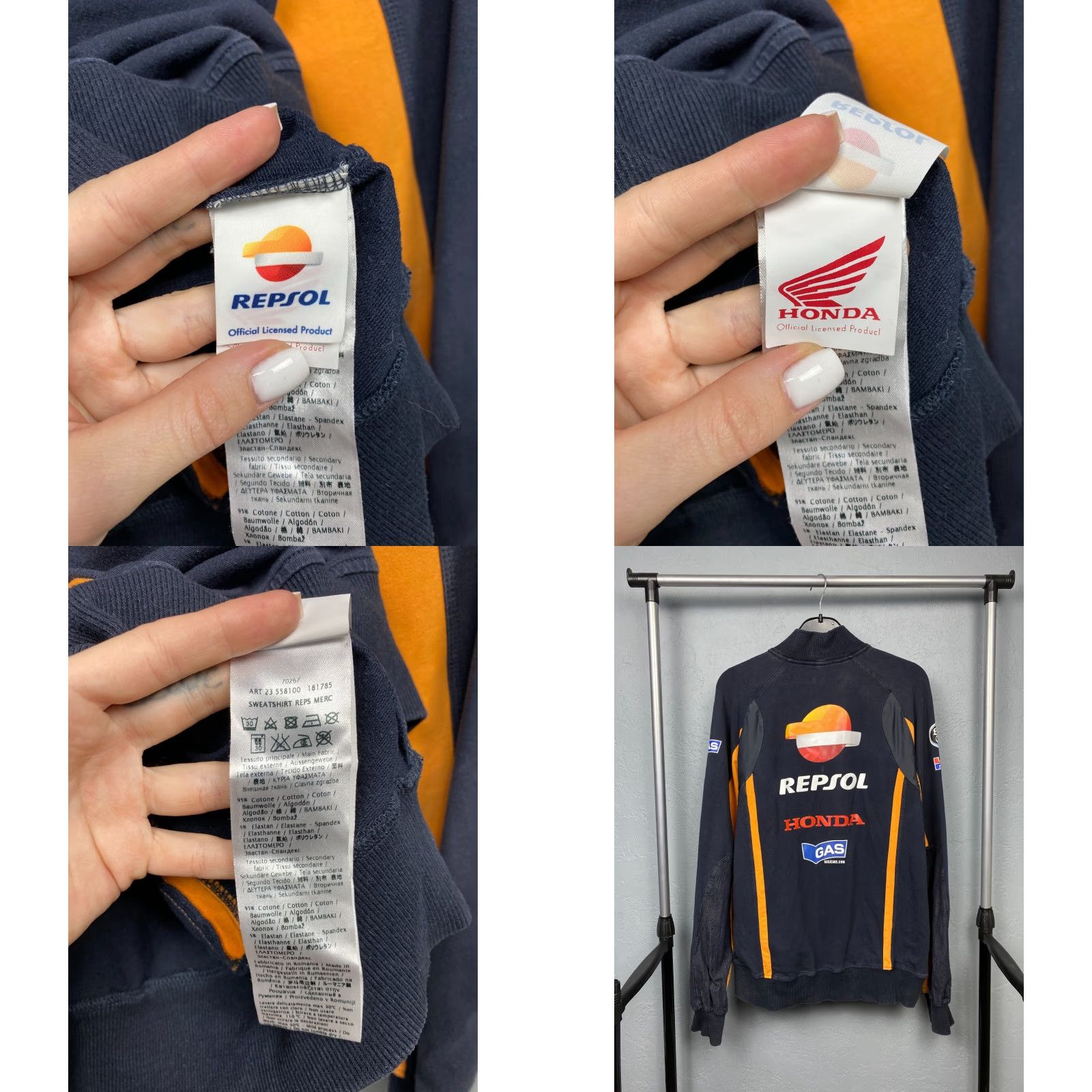 Honda Honda Racing Team Vintage 1/4 Zip Sweatshirt Mens XL Blue Size US XL / EU 56 / 4 - 8 Thumbnail