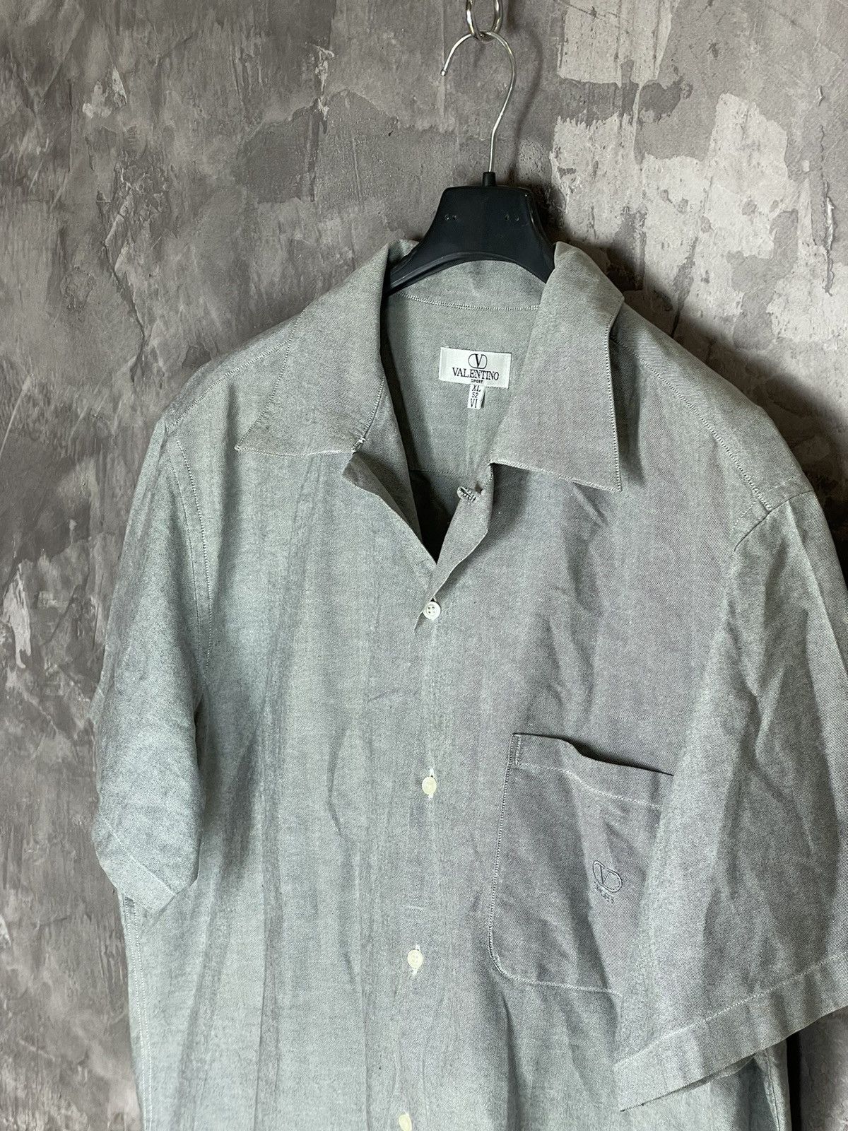 Valentino × Vintage Vintage 90s Valentino Checkered Luxury Short Sleeve Shirt Size US XL / EU 56 / 4 - 6 Thumbnail