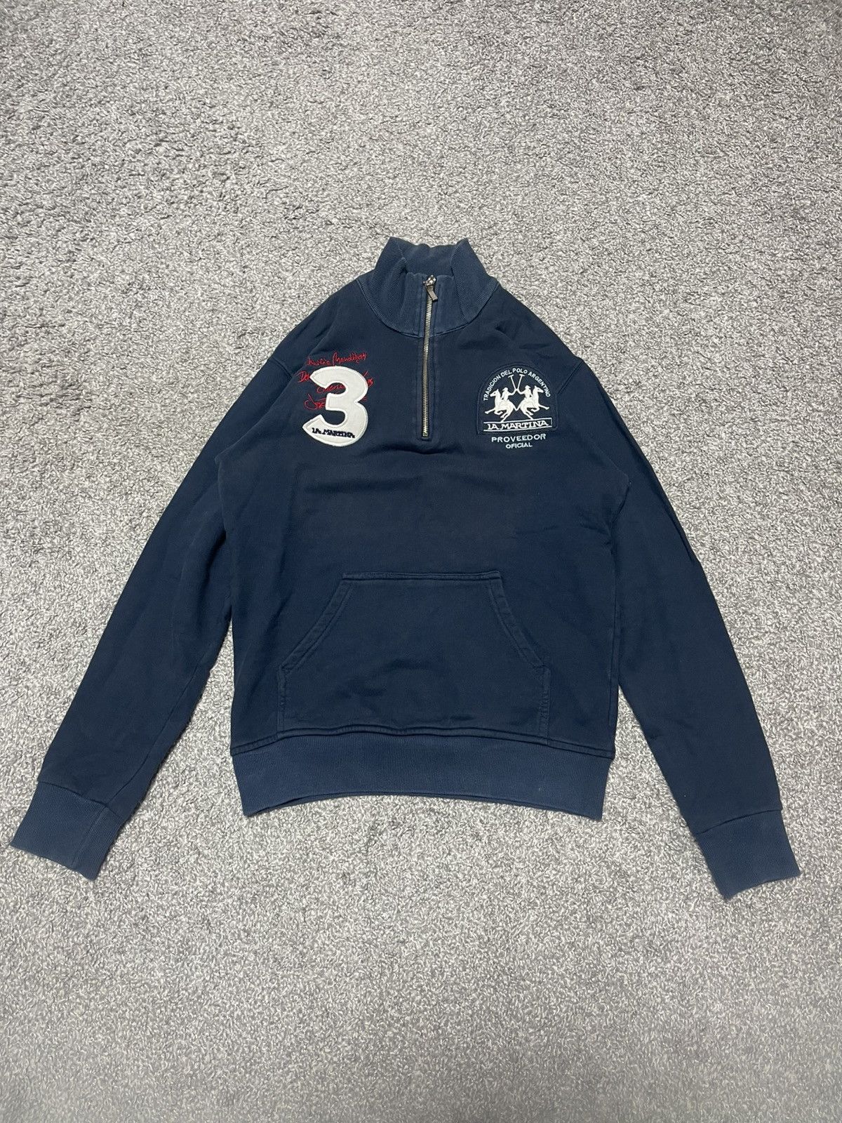 La Martina Vintage Proveedor 1/4 Zip Long Sleeve Blue Size M