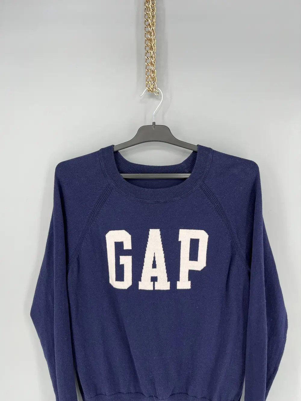 Gap Lambswool Sweater Crewneck Pullover GAP Womens Small Navy Size S / US 4 / IT 40 - 7 Thumbnail