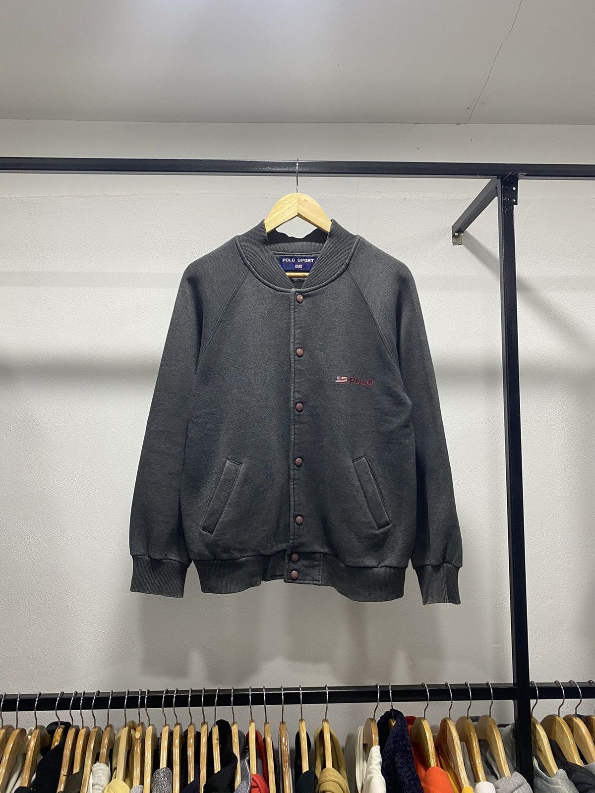 Polo Ralph Lauren × Vintage Sick☠️ Polo Sports Ralph Lauren Embroidery Varsity Jacket 90s Size US M / EU 48-50 / 2 - 2 Thumbnail