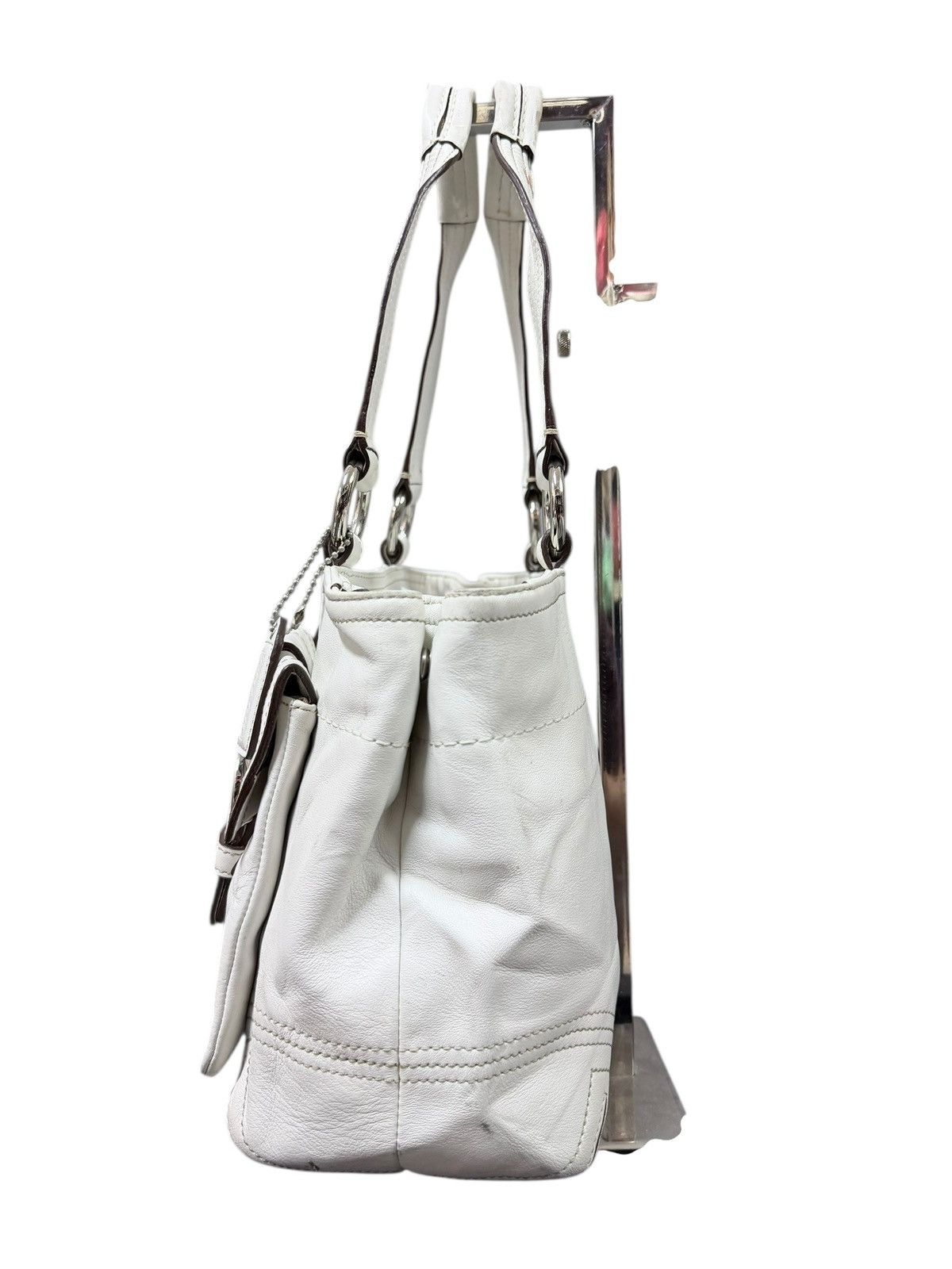 Coach Coach Hamilton Hobo Leather White Bag Size ONE SIZE - 7 Thumbnail