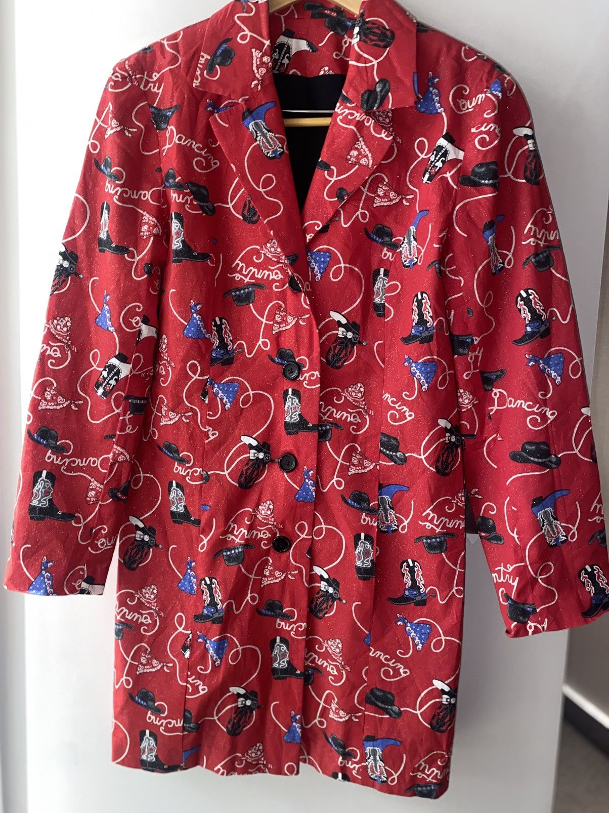 Other Western Printed Sparkle Red Coat Size M / US 6-8 / IT 42-44 - 11 Thumbnail