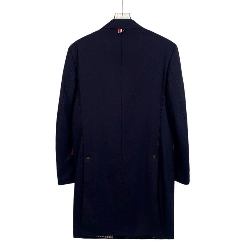 Thom Browne Thom Browne Dark blue lapel long-sleeved coat 2503-Nextarro Size US XS / EU 42 / 0 - 2 Thumbnail
