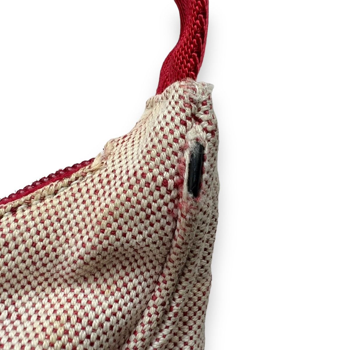 Prada Prada Red Canvas Shoulder Bag Size ONE SIZE - 3 Thumbnail