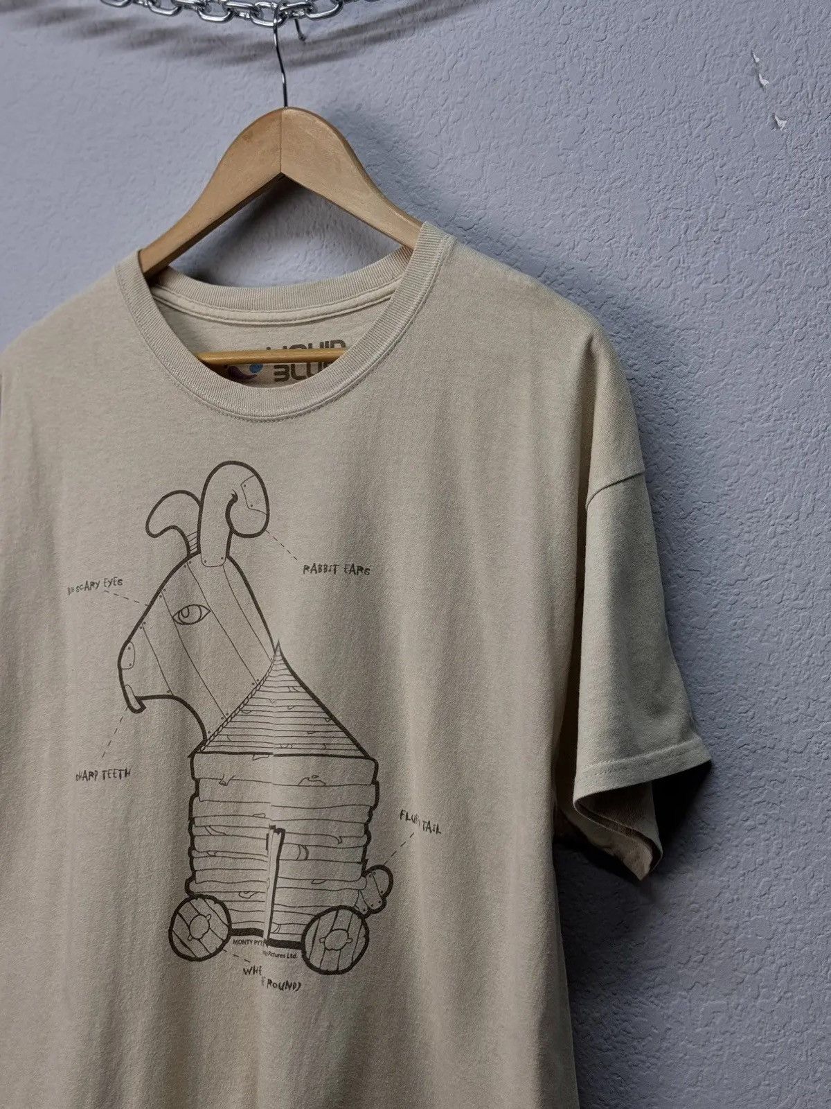 Liquid Blue × Vintage Vintage Monty Python & the Holy Grain Trojan Rabbit T Shirt Size US XL / EU 56 / 4 - 3 Thumbnail