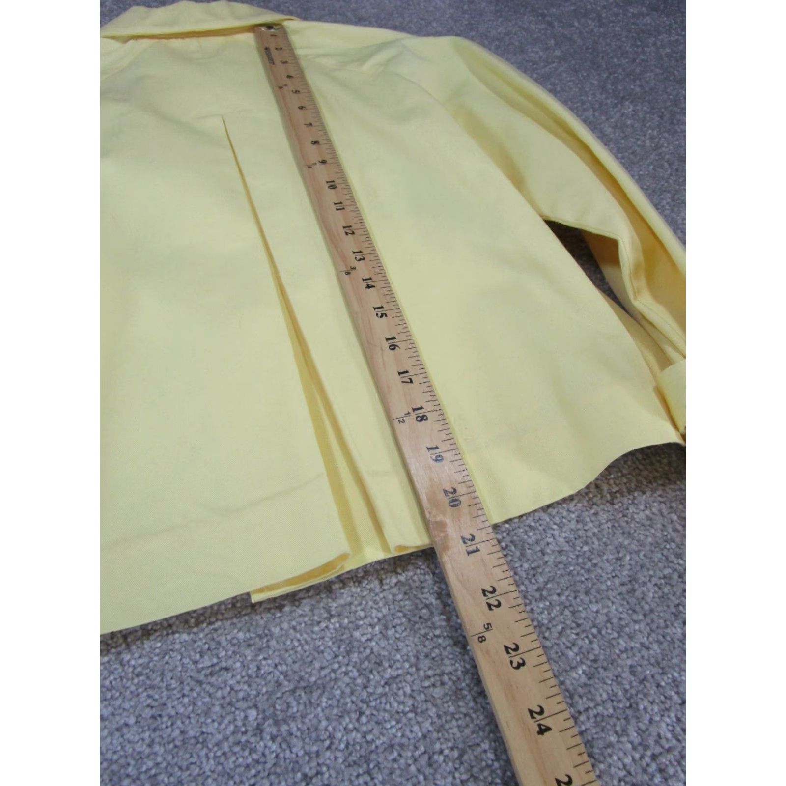 Anne Klein VINTAGE Anne Klein Jacket Womens PP Yellow Cotton Button Up Office Size XXS / US 00 / IT 34 - 4 Thumbnail