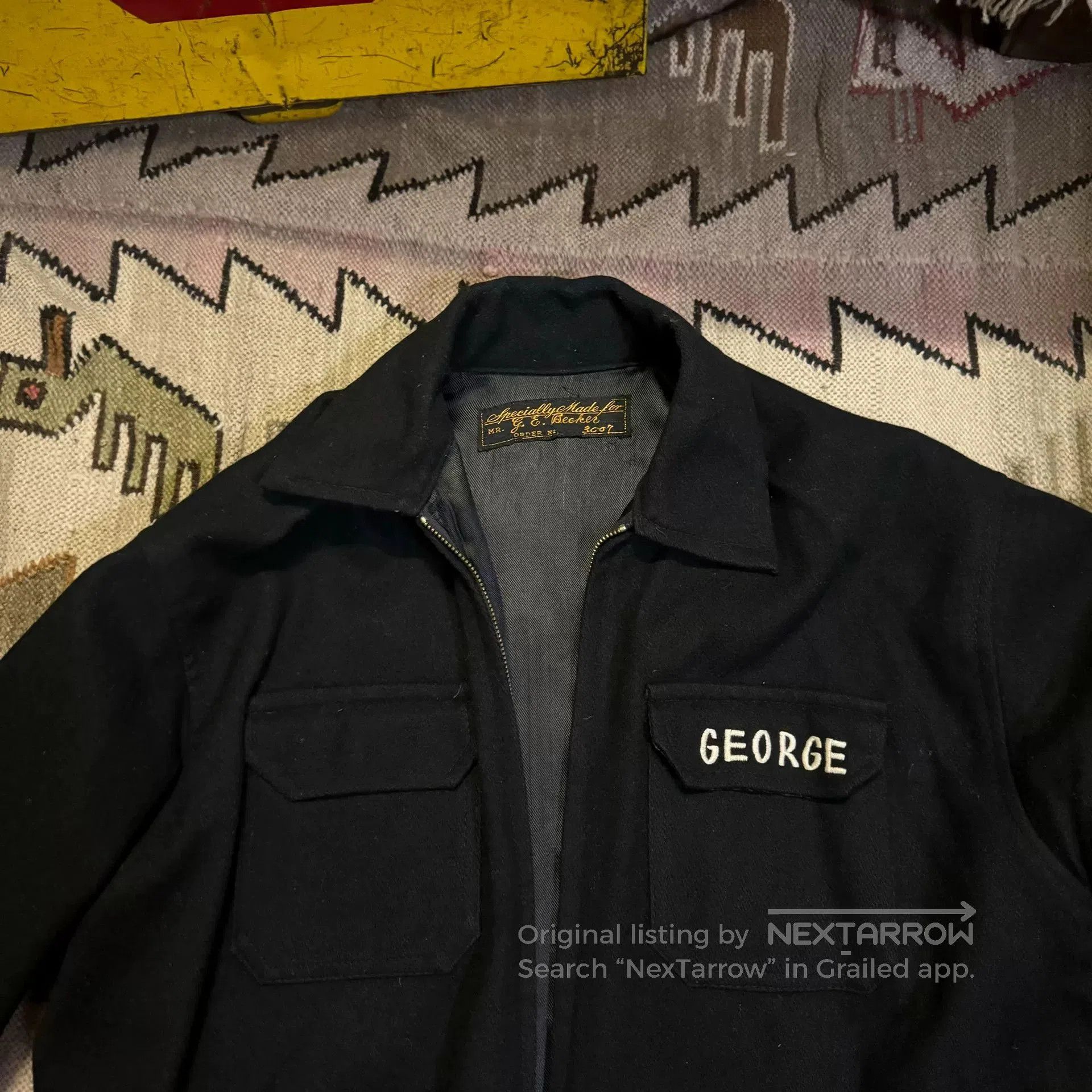 Vintage Vintage 70s Sukajan Black Jacket. Size US M / EU 48-50 / 2 - 4 Thumbnail