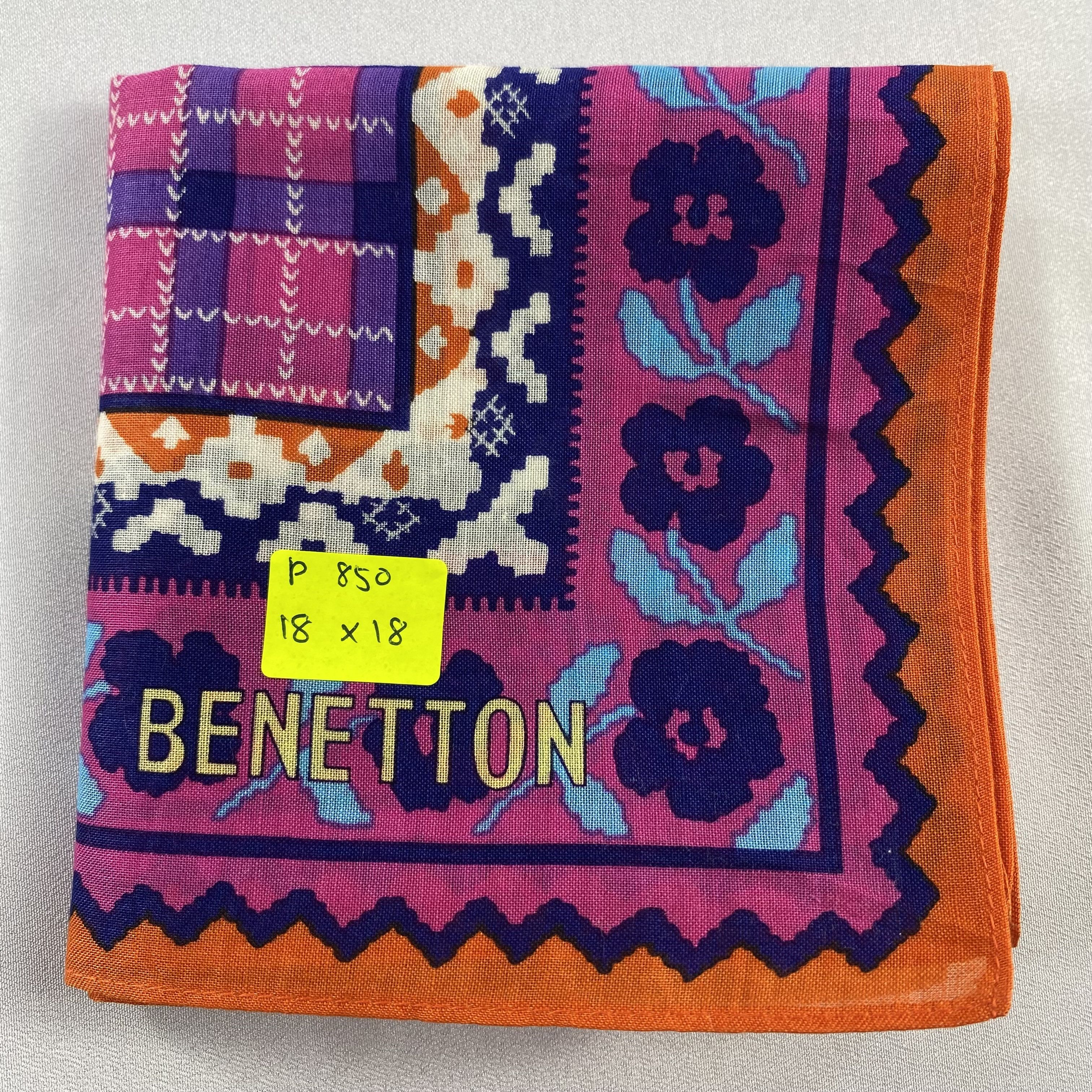 Benetton × Vintage Benetton Neckerchief / Bandana / Handkerchief-P850 Size ONE SIZE - 6 Thumbnail