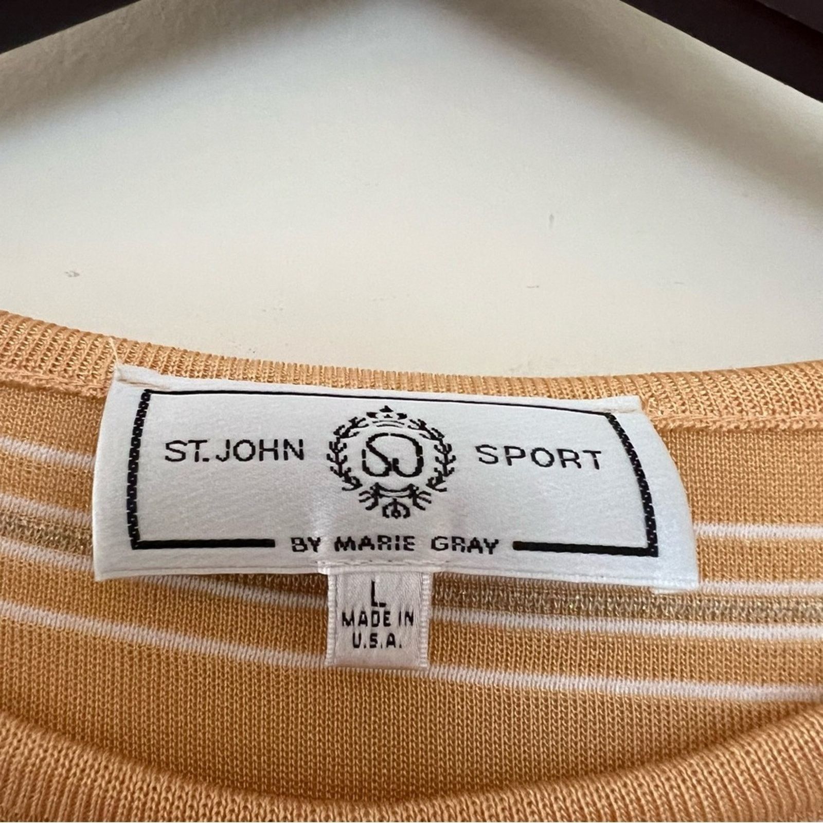 St. John × Vintage St. John Sport By Marie Gray Glitter Striped Pastel Knit Top Size L / US 10 / IT 46 - 4 Thumbnail