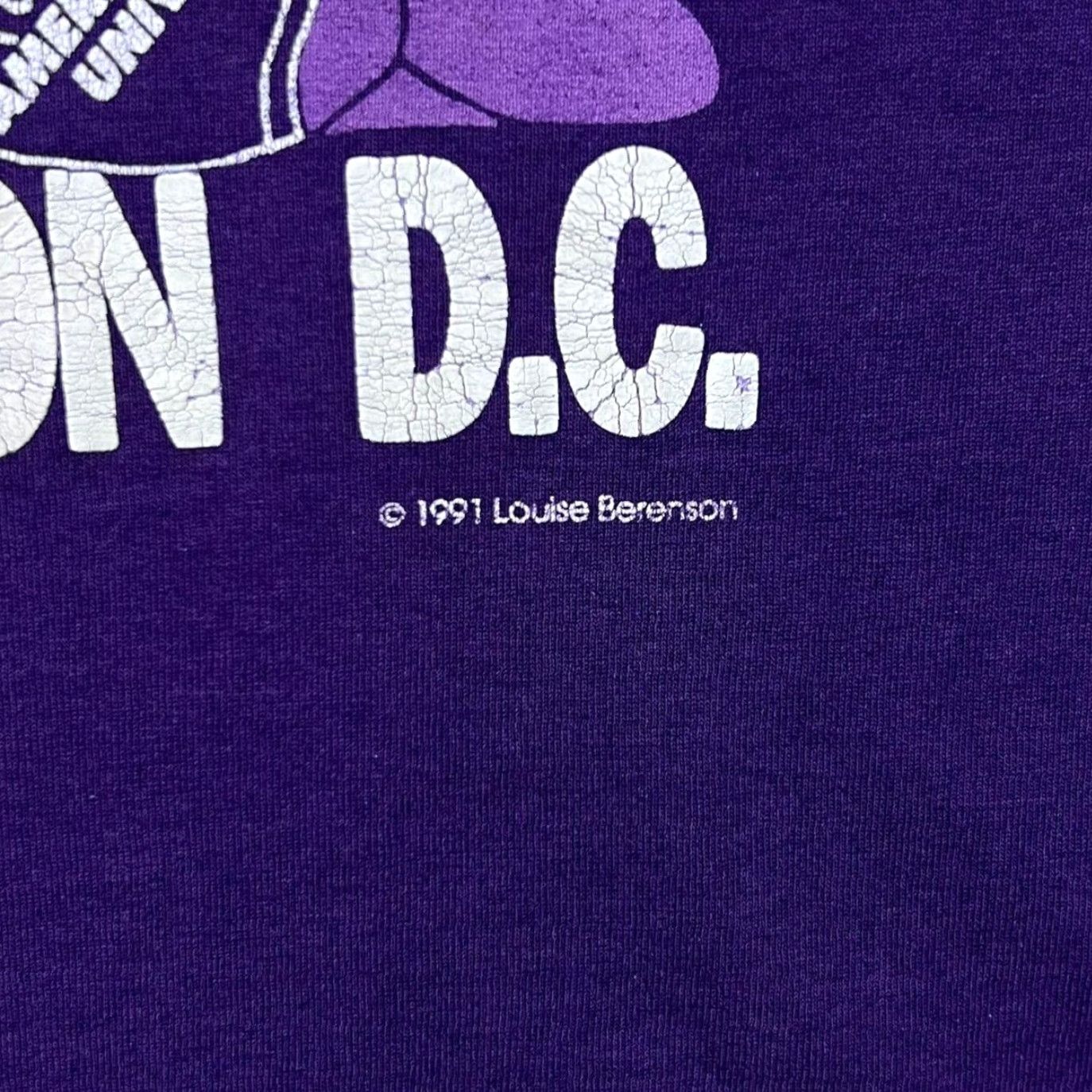 Vintage VINTAGE Screen Stars Washington D.C. T-Shirt Mens XL Purple 1991 Tourist Souvenir Single Stitch Wool? Size US XL / EU 56 / 4 - 4 Thumbnail