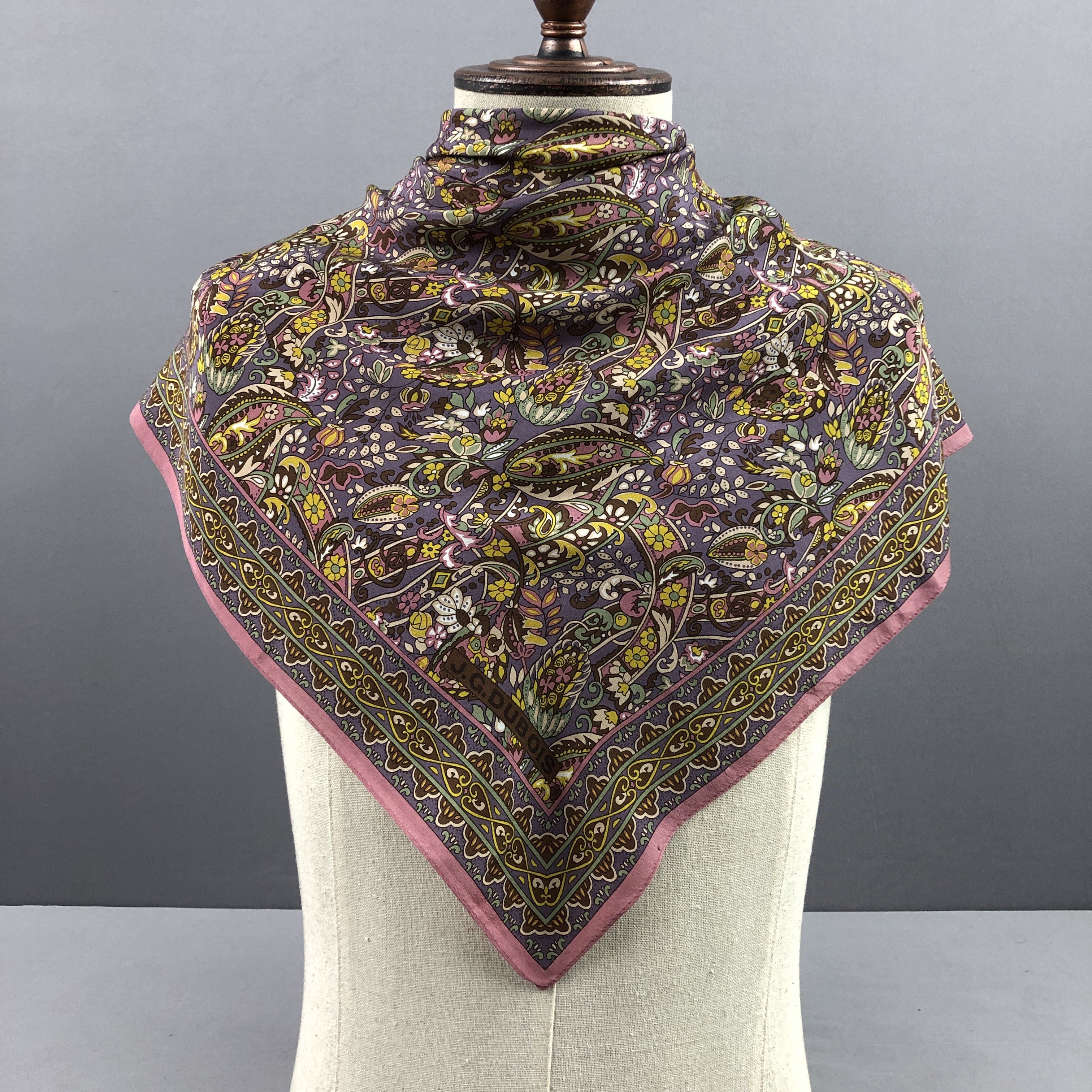Japanese Brand Vintage J.G. Dubois SILK Scarf Twill Stole Wraps Scarves Size ONE SIZE - 2 Thumbnail