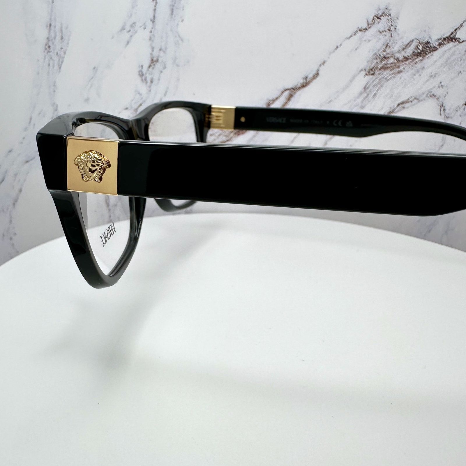 Versace New VERSACE Eyeglasses Black Square Gold Medusa Versace Size ONE SIZE - 9 Thumbnail