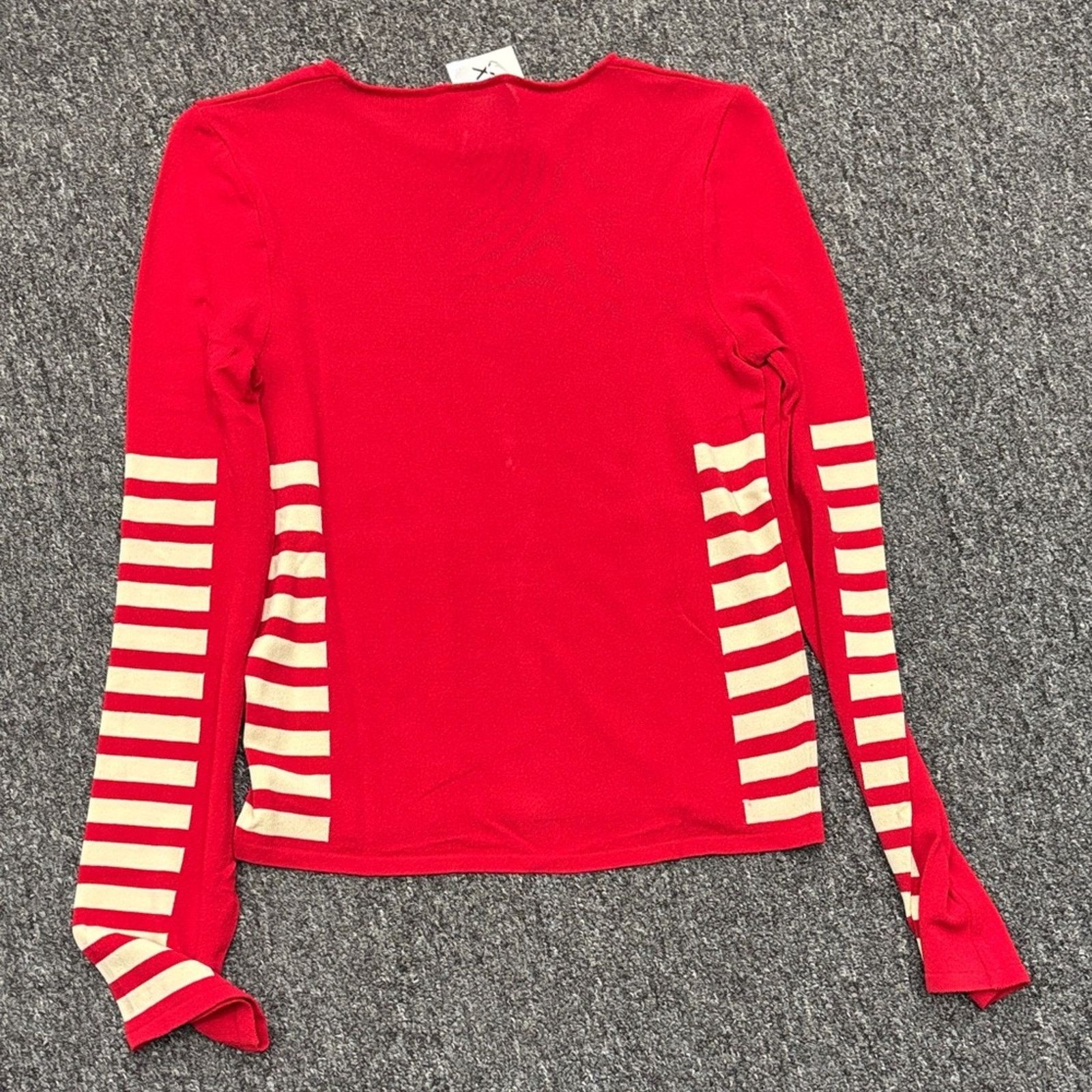 La Perla La Perla Red and Cream Striped Blouse Size M Size M / US 6-8 / IT 42-44 - 6 Thumbnail