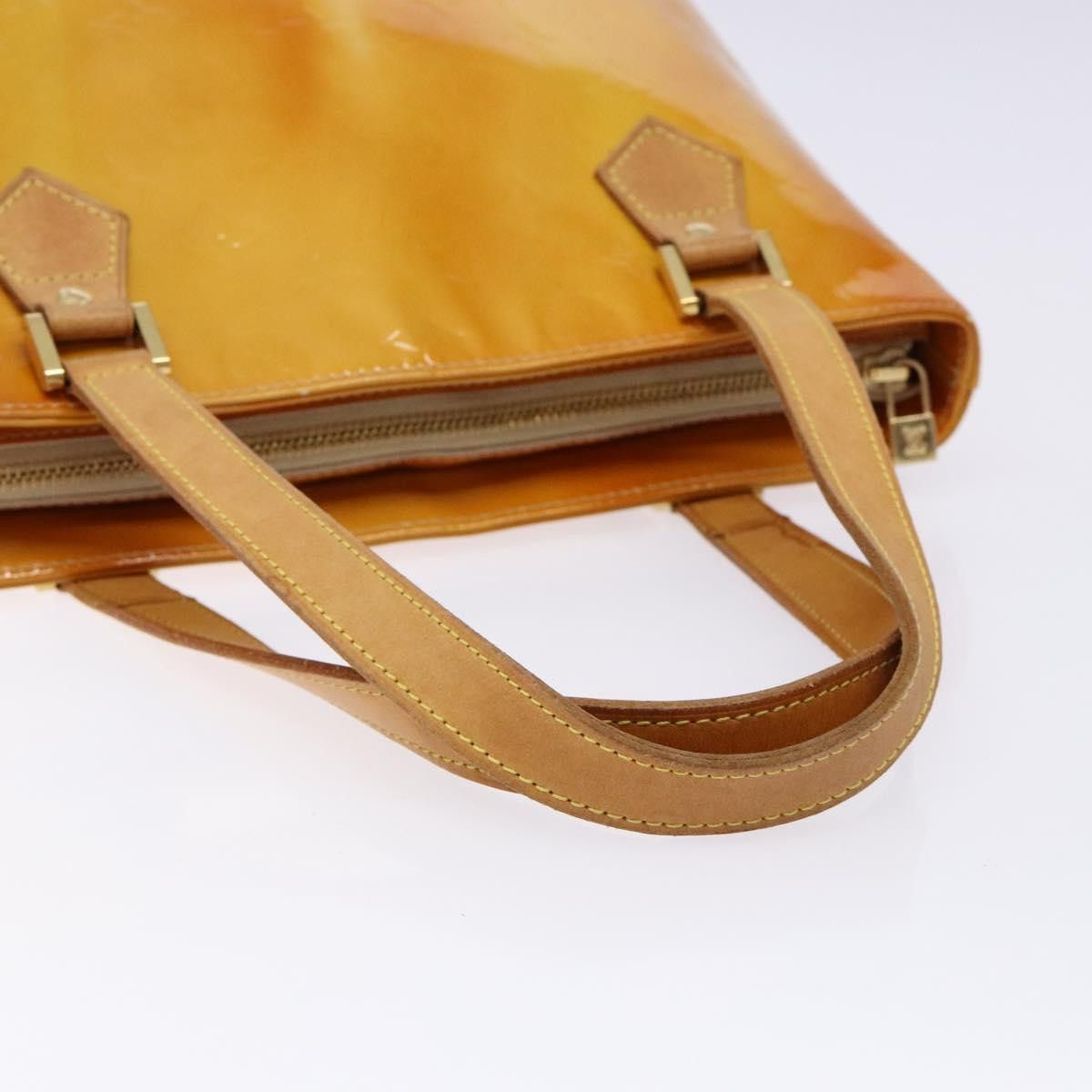 Louis Vuitton LOUIS VUITTON Monogram Vernis Houston Hand Bag Beige M91004 Size ONE SIZE - 7 Thumbnail
