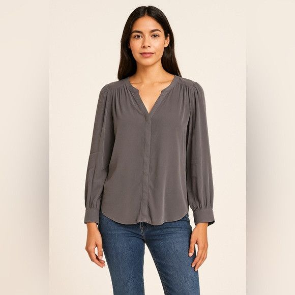 Joie Joie Women’s Gray Long Sleeve Blouse Size S Size S / US 4 / IT 40 - 1 Thumbnail