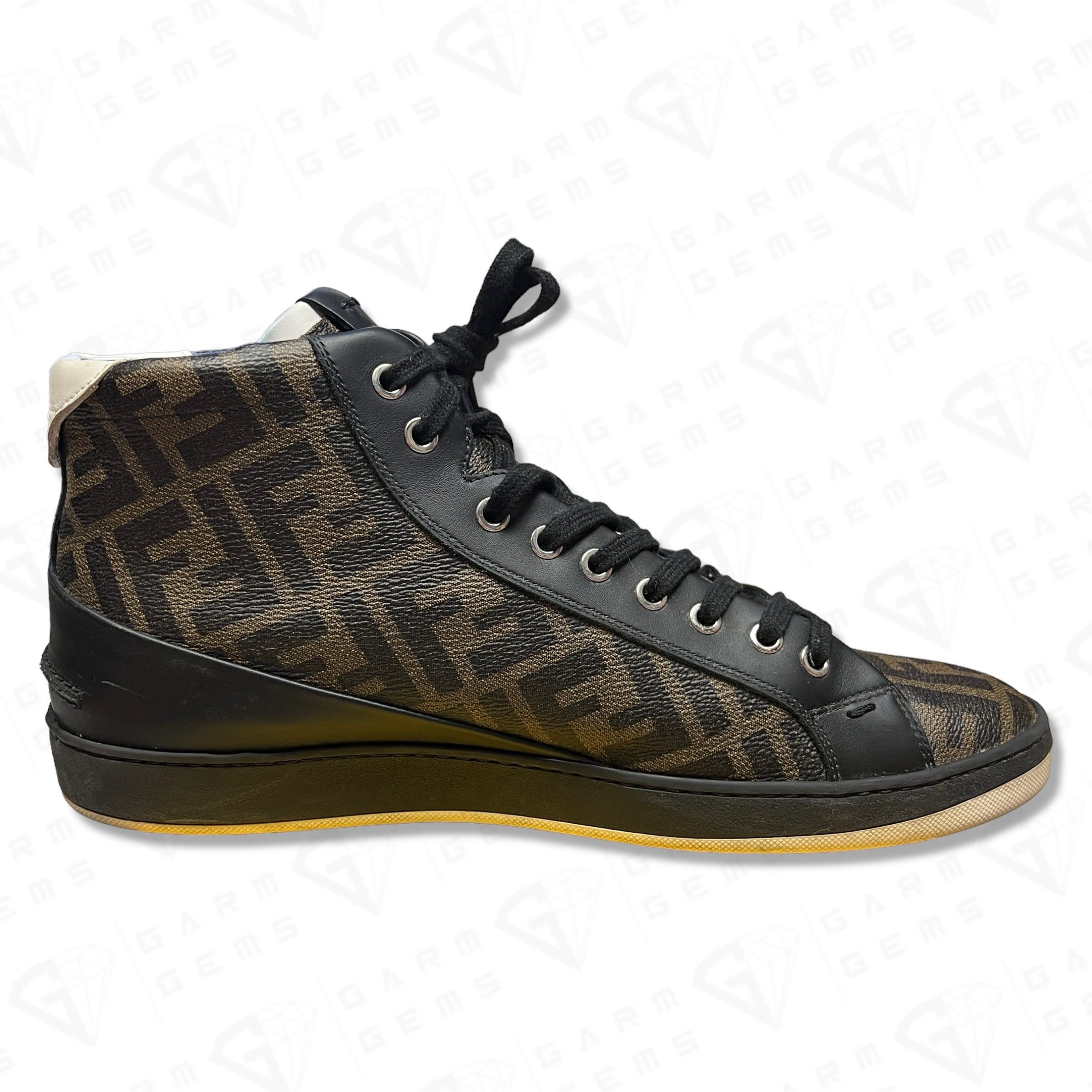 Fendi Fendi FF Monogram High Top Trainers Size US 11 / EU 44 - 4 Thumbnail