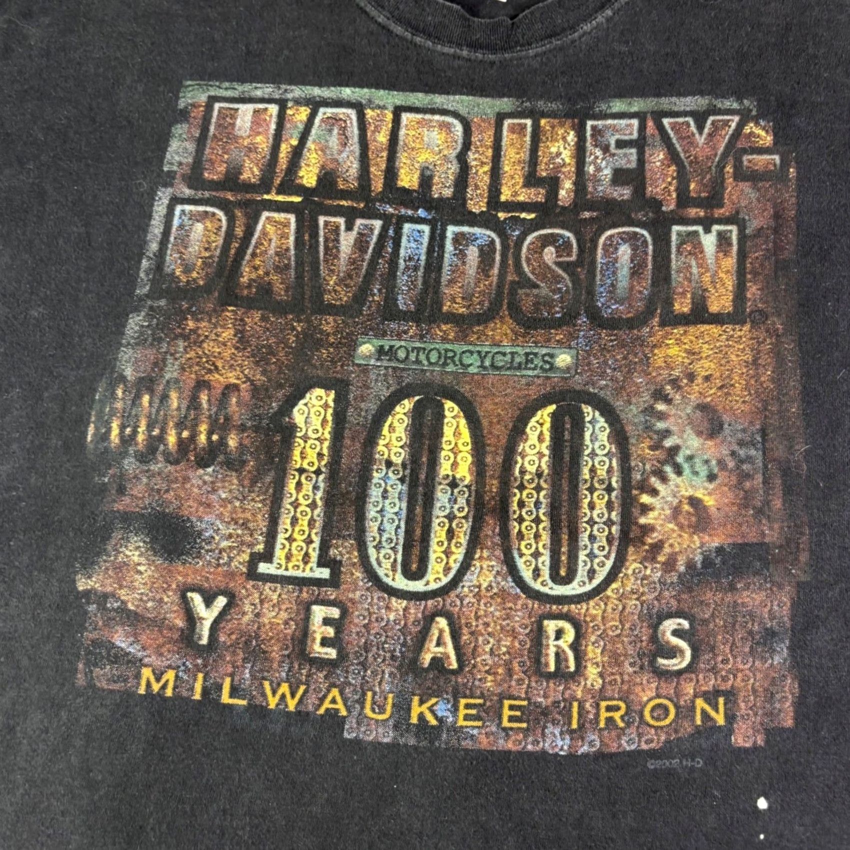 Harley Davidson VINTAGE Harley-Davidson 100 Years Milwaukee Iron T Shirt Black L Mens Vintage Size US L / EU 52-54 / 3 - 6 Thumbnail
