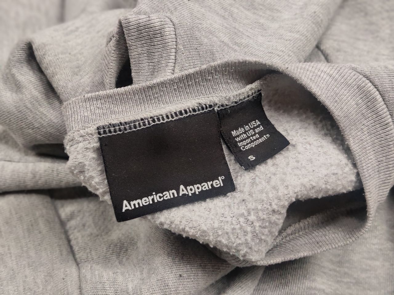 American Apparel American Apparel Vintage Black Gray Crew Chek Sweatshirt Size US S / EU 44-46 / 1 - 12 Thumbnail