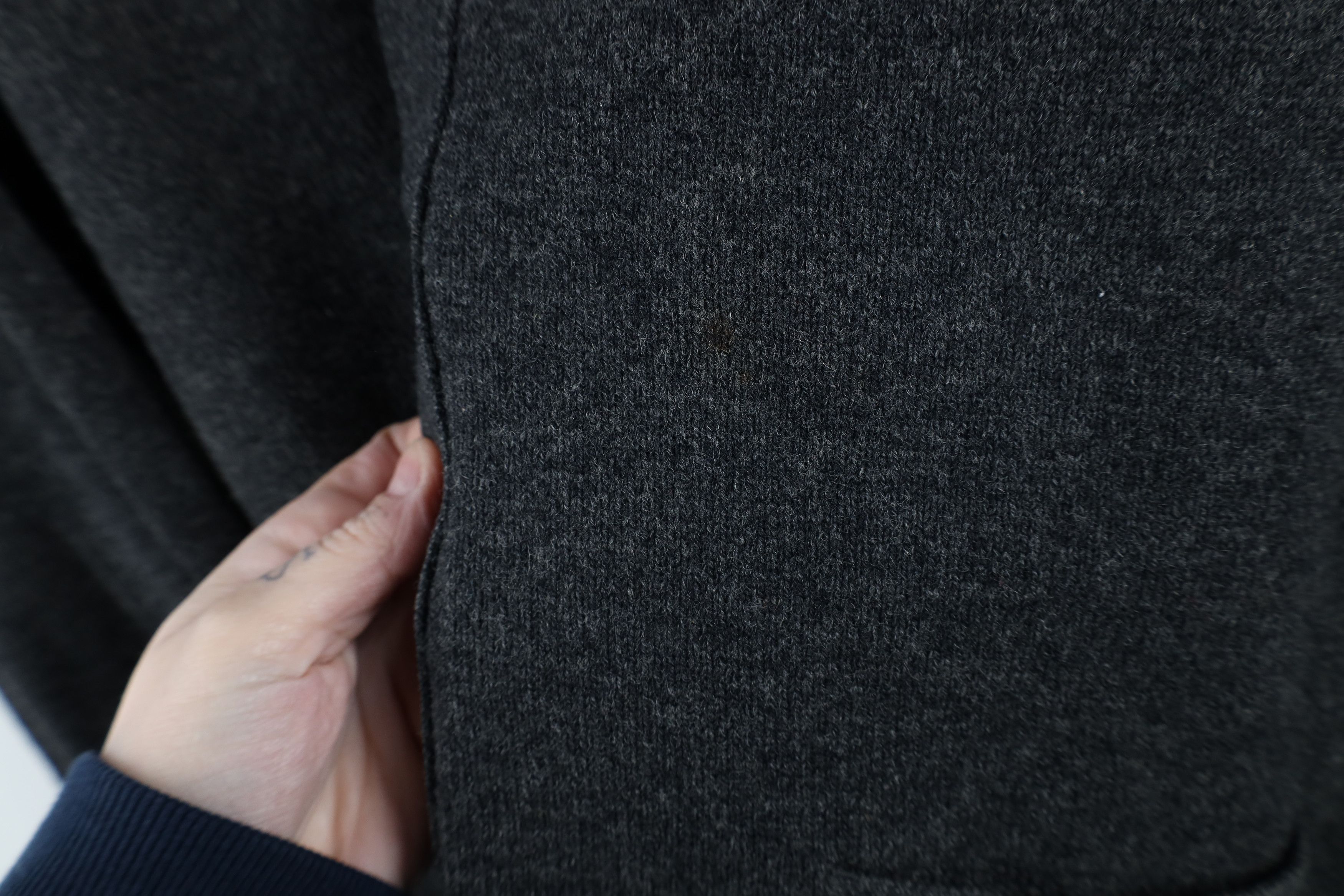 Vintage Vintage 40s 50s Rockabilly Lambswool Cardigan Sweater Gray Size US L / EU 52-54 / 3 - 4 Thumbnail