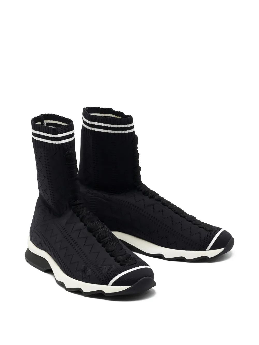 Fendi o1y0925 Sock Ankle Boots in Black Size US 6 / IT 36 - 2 Thumbnail