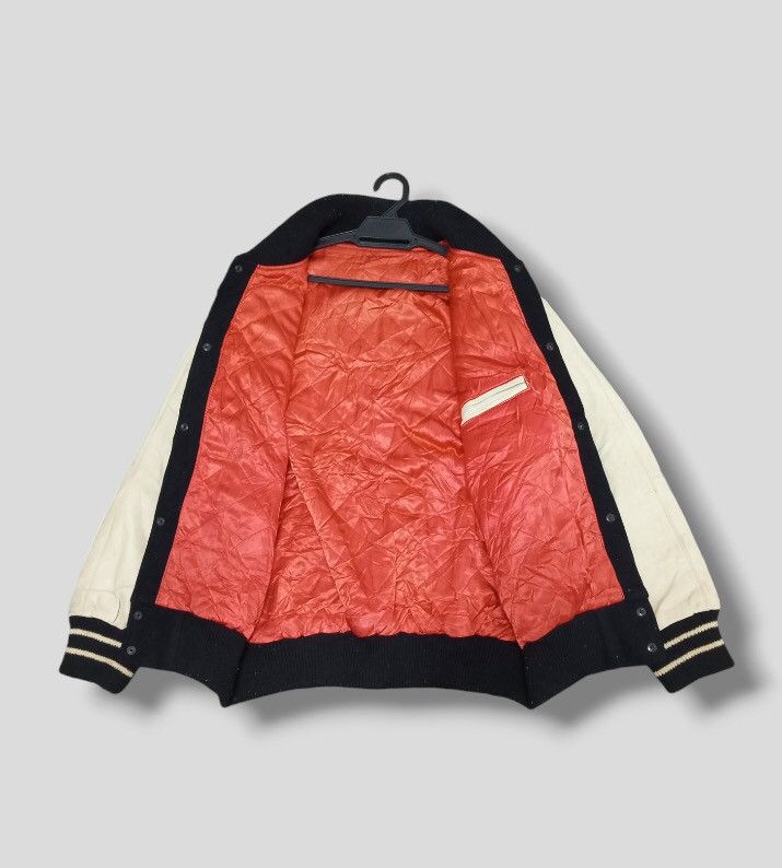 Vintage A01 A Touch of Glory Wool + Sleeve Leather Varsity Jacket Size US L / EU 52-54 / 3 - 3 Thumbnail