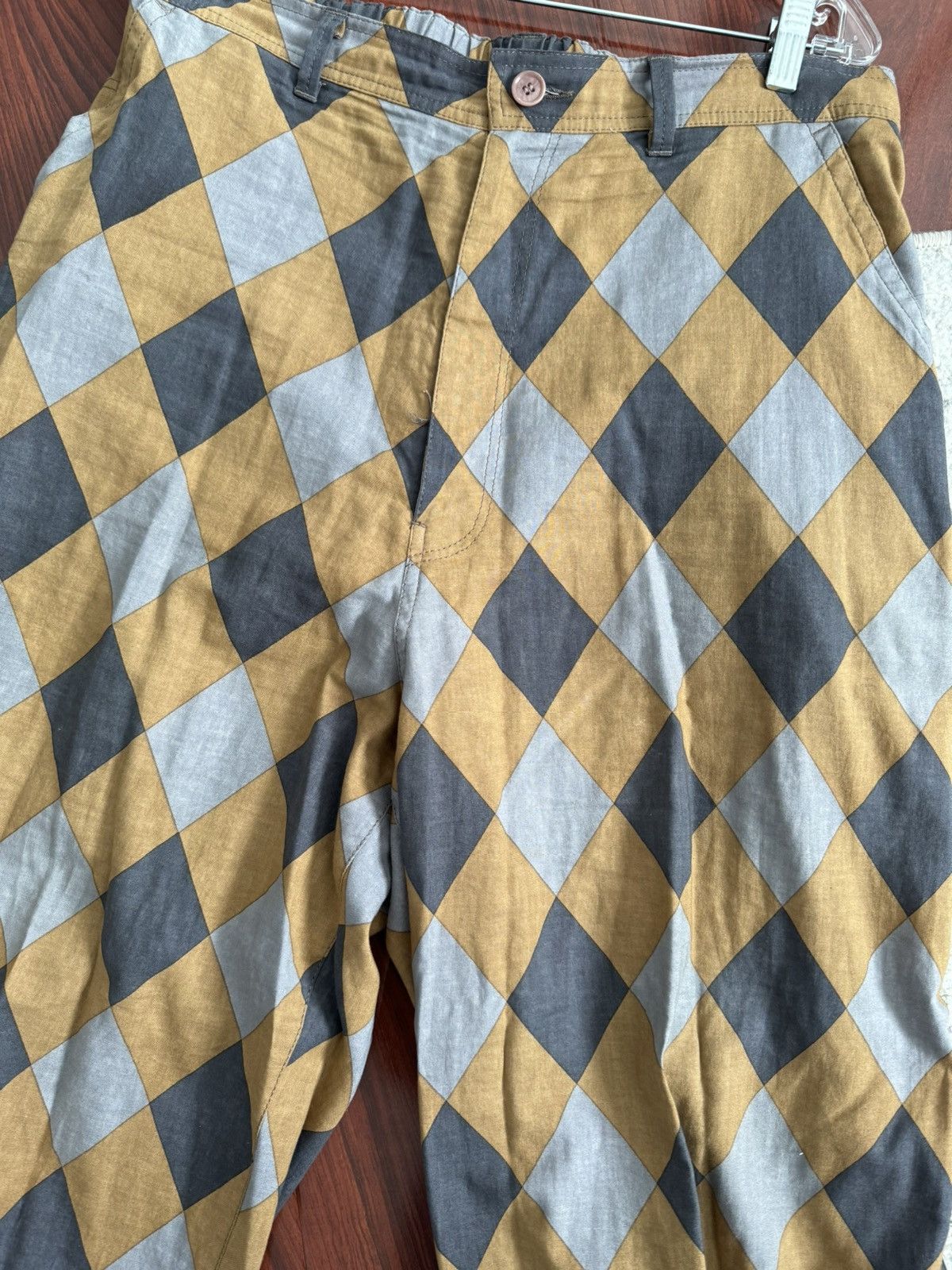 Undercover UNDERCOVER WIDE LEG DIAMOND PRINT TROUSERS Size US 34 / EU 50 - 5 Thumbnail