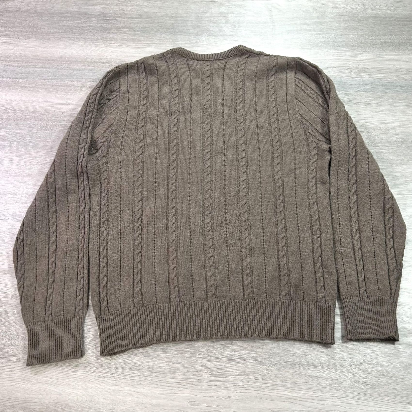 Vintage Lord Jeff Sweater Mens Medium Cable-Knit Wool Blend Pullover V-Neck Made in USA Size US M / EU 48-50 / 2 - 2 Thumbnail