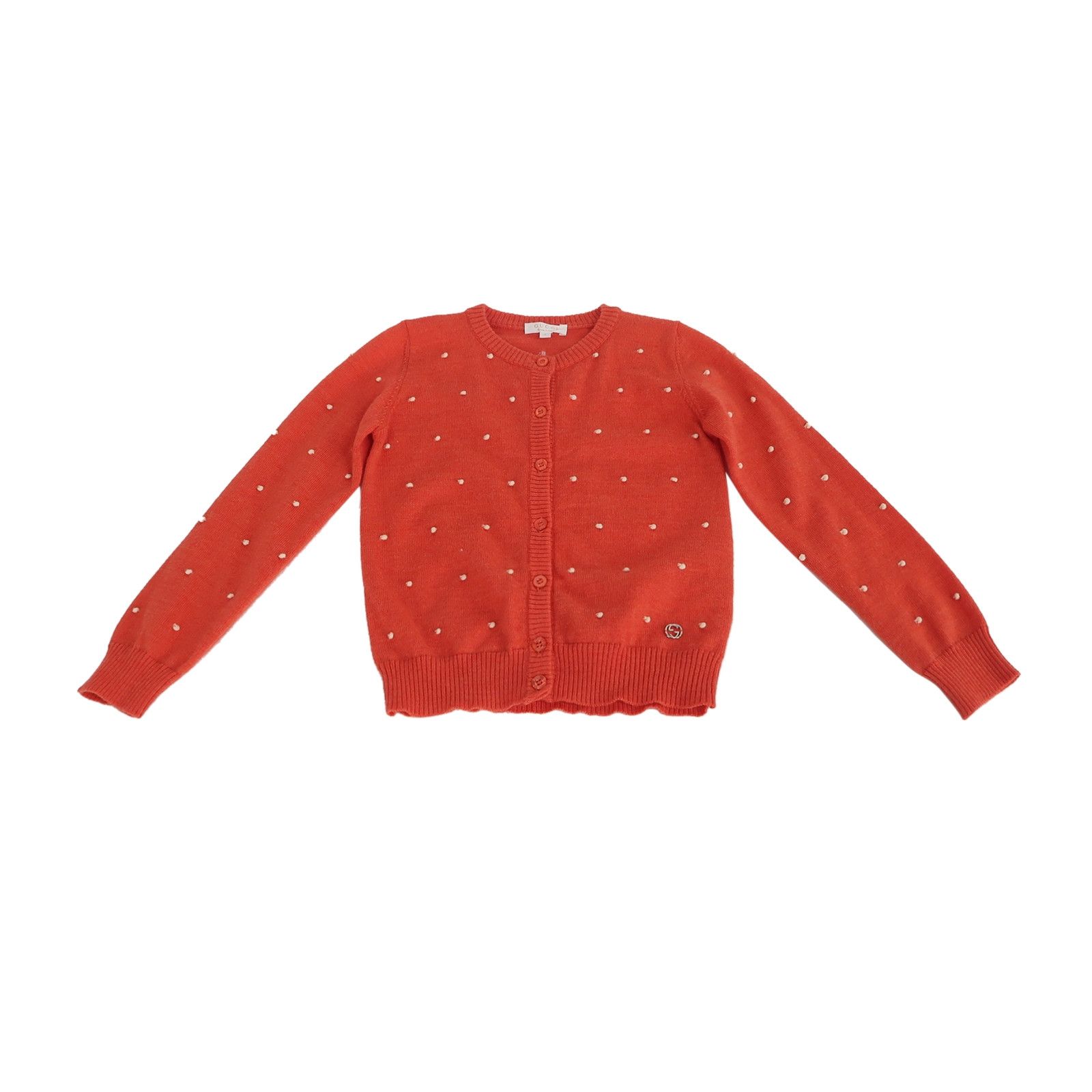 Gucci Gucci Kids Red Polka Dot Wool Cardigan 4Y Size XXS / US 00 / IT 34 - 1 Thumbnail