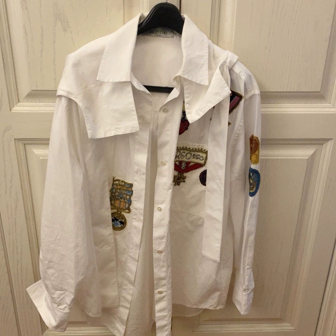 Valentino Valentino Embroidered White Jacket - dmc Size US S / EU 44-46 / 1 - 1 Thumbnail