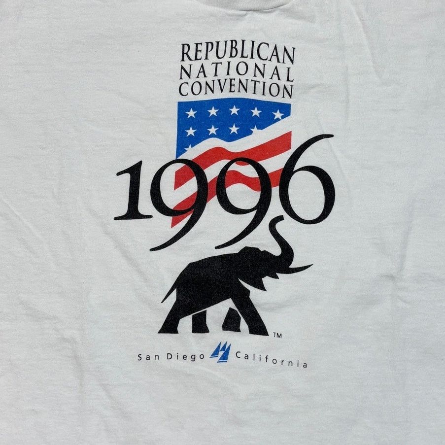 Fruit Of The Loom Vintage 1996 Republican Convention T Shirt Men's XL Trump Size US XL / EU 56 / 4 - 2 Thumbnail