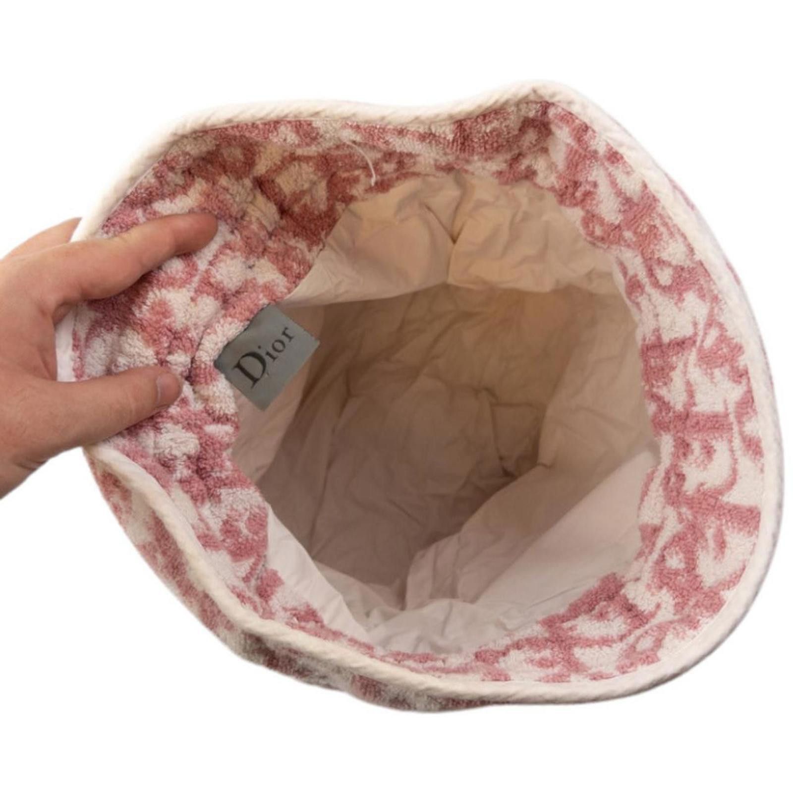 Dior Vintage Dior Monogram Terry Cloth Drawstring Bag Size ONE SIZE - 4 Thumbnail