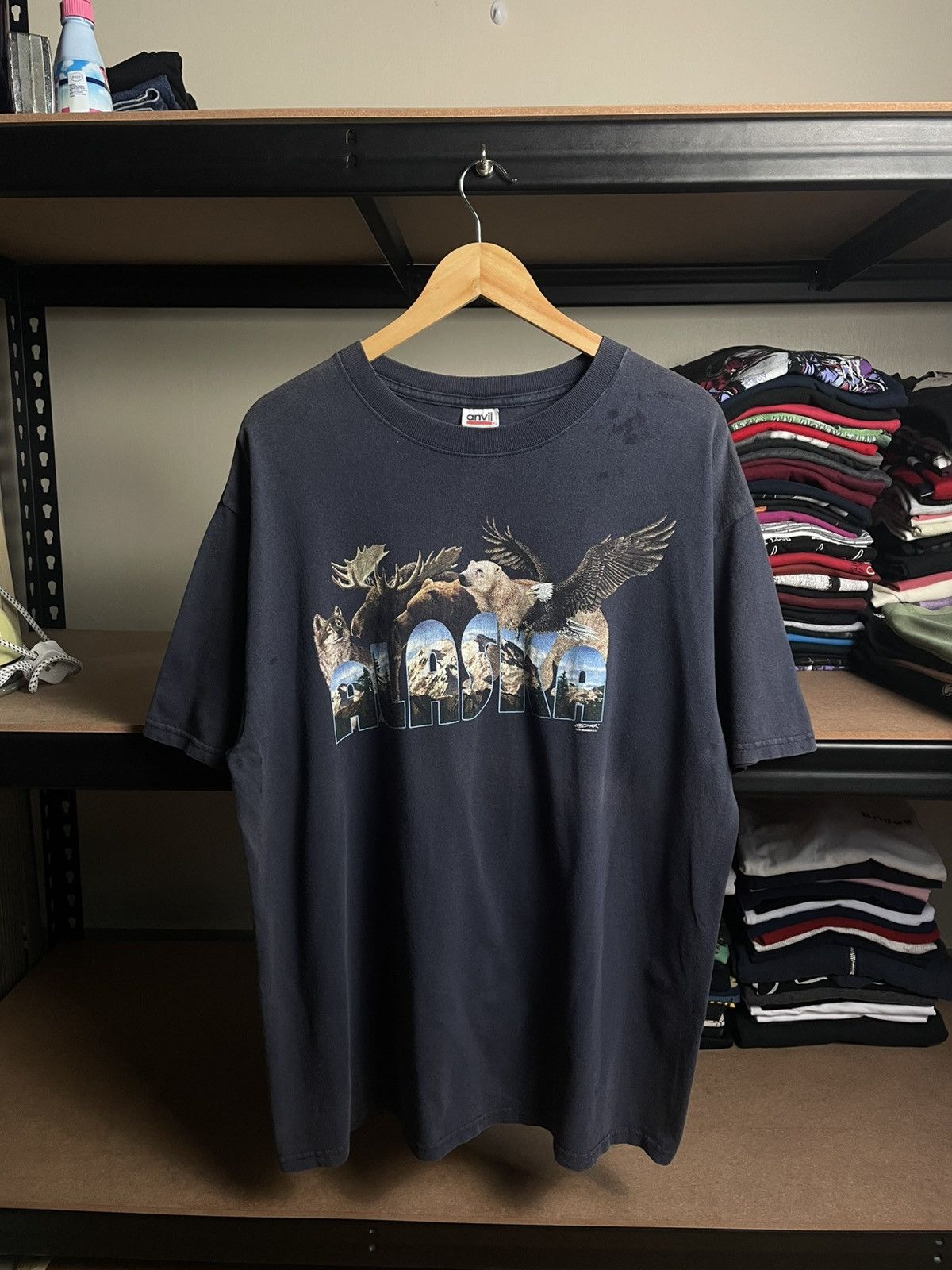 Anvil vintage Alaska wildlife graphic t-shirt Size US XL / EU 56 / 4 - 1 Thumbnail