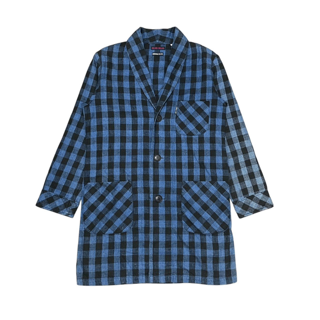 Blue Blue Japan Vintage Blue Blue Japan Indigo Dye Plaid Jacket Size US S / EU 44-46 / 1 - 1 Thumbnail
