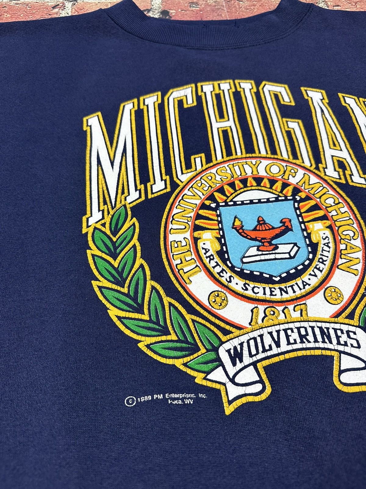 NCAA Vintage University of Michigan Wolverines Sweatshirt 1989 Size US L / EU 52-54 / 3 - 4 Thumbnail