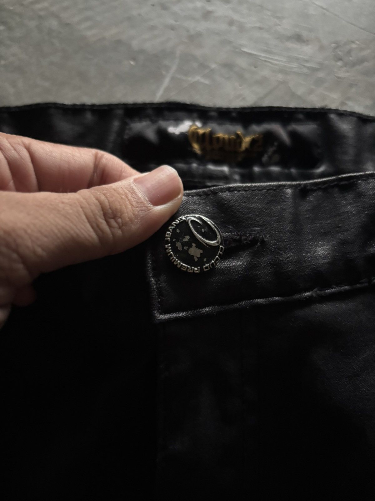 Beauty Beast × Isamu Katayama Backlash × Yasuyuki Ishii CLOUD 72 leather pant zipper sick backpocket rhinestone punk Size US 37 - 3 Thumbnail