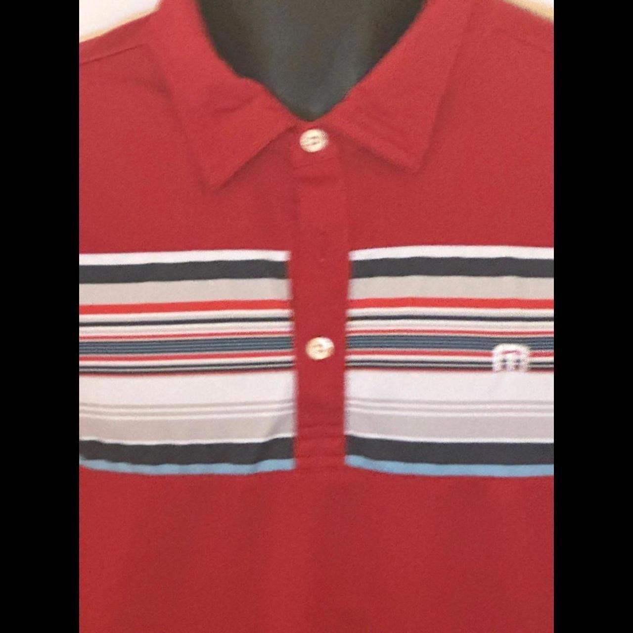 Designer Travis Mathew Red Striped Polo Size US L / EU 52-54 / 3 - 2 Thumbnail