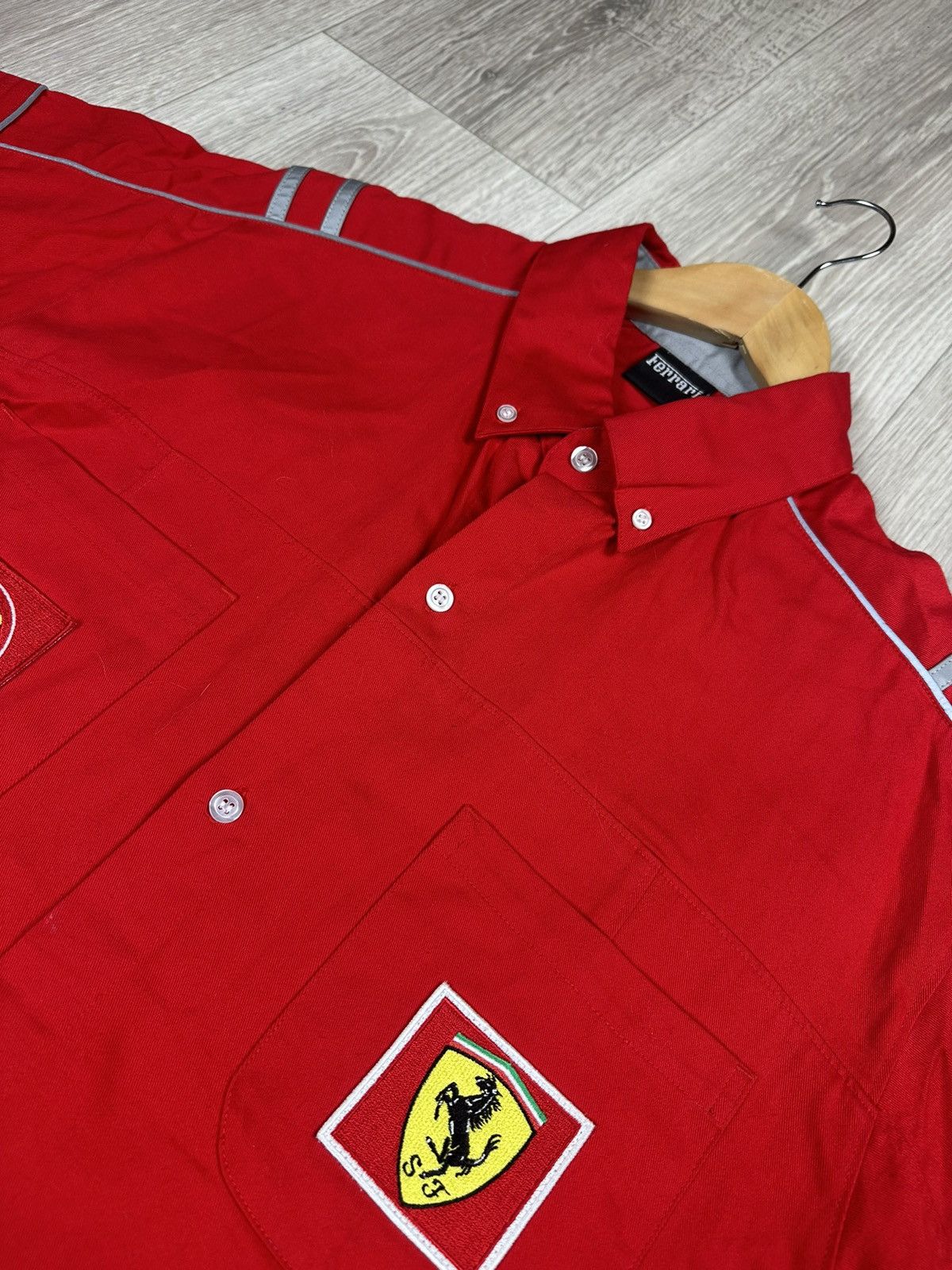 Ferrari × Vintage Vintage Ferrari 90s Racing Shirt Button Shell Size US L / EU 52-54 / 3 - 7 Thumbnail