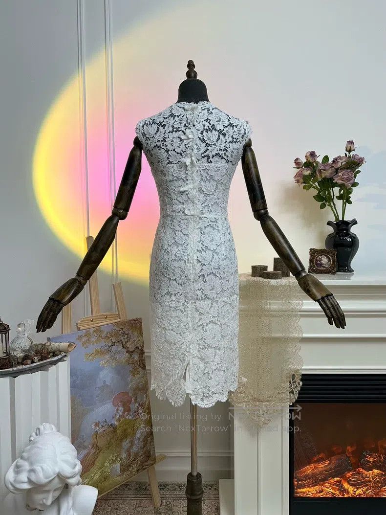 Valentino Valentino Heavy texture floral lace sleeveless temperament Size L / US 10 / IT 46 - 2 Thumbnail