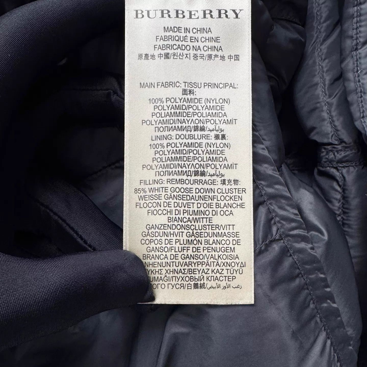 Burberry Burberry Black Stripe Double Breasted Hooded Down Jacket S Size S / US 4 / IT 40 - 5 Thumbnail