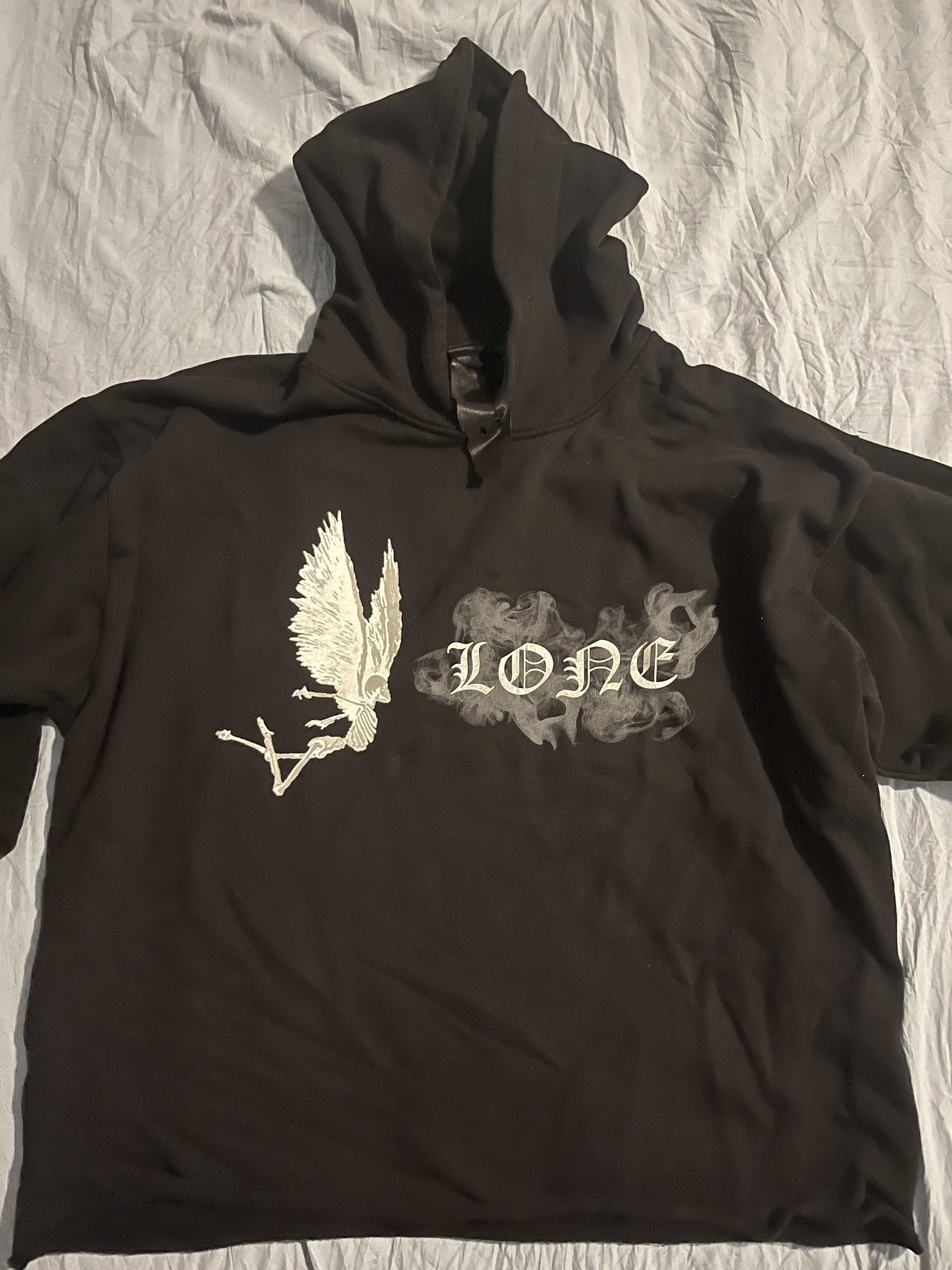 Image of Vlone Smoke Hoodie in Black, Men's (Size Small)