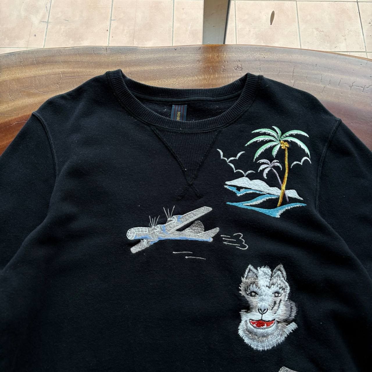 Maison MIHARA YASUHIRO 2017 Mihara Yasuhiro Embroidered Black Sweatshirt Size US M / EU 48-50 / 2 - 3 Thumbnail