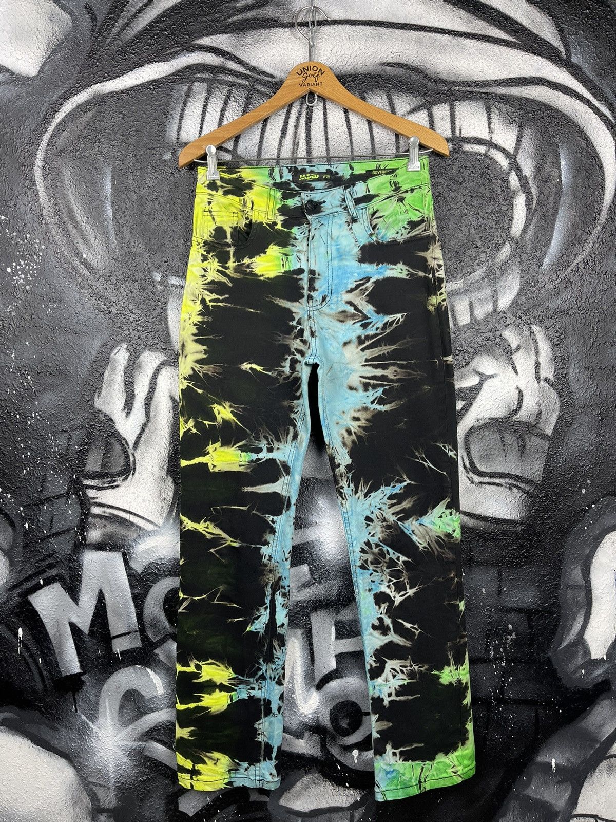 Jaded London Jaded London Tie-Dye Blue/Green Boyfriend Fit Women’s Jeans Size 26" / US 2 / IT 38 - 3 Thumbnail