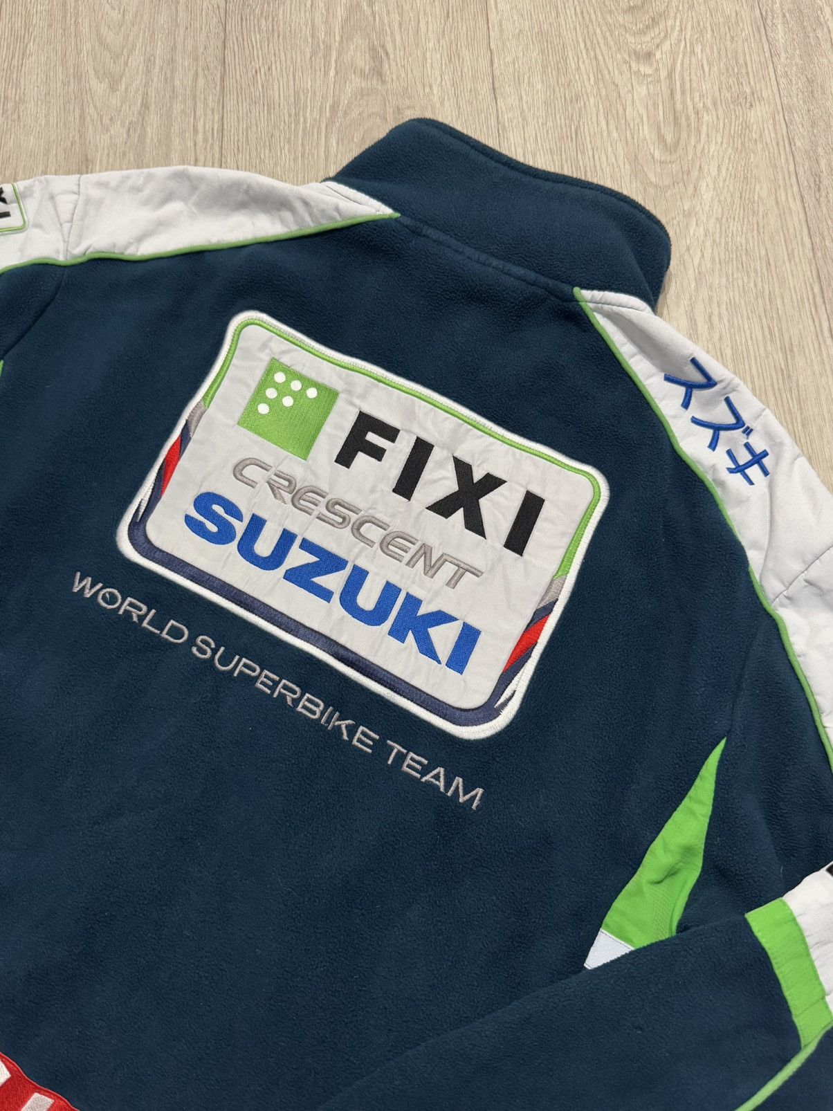 Vintage 🔷Vintage Suzuki Racing Fleece Jacket 90s🔷 Size US L / EU 52-54 / 3 - 8 Thumbnail