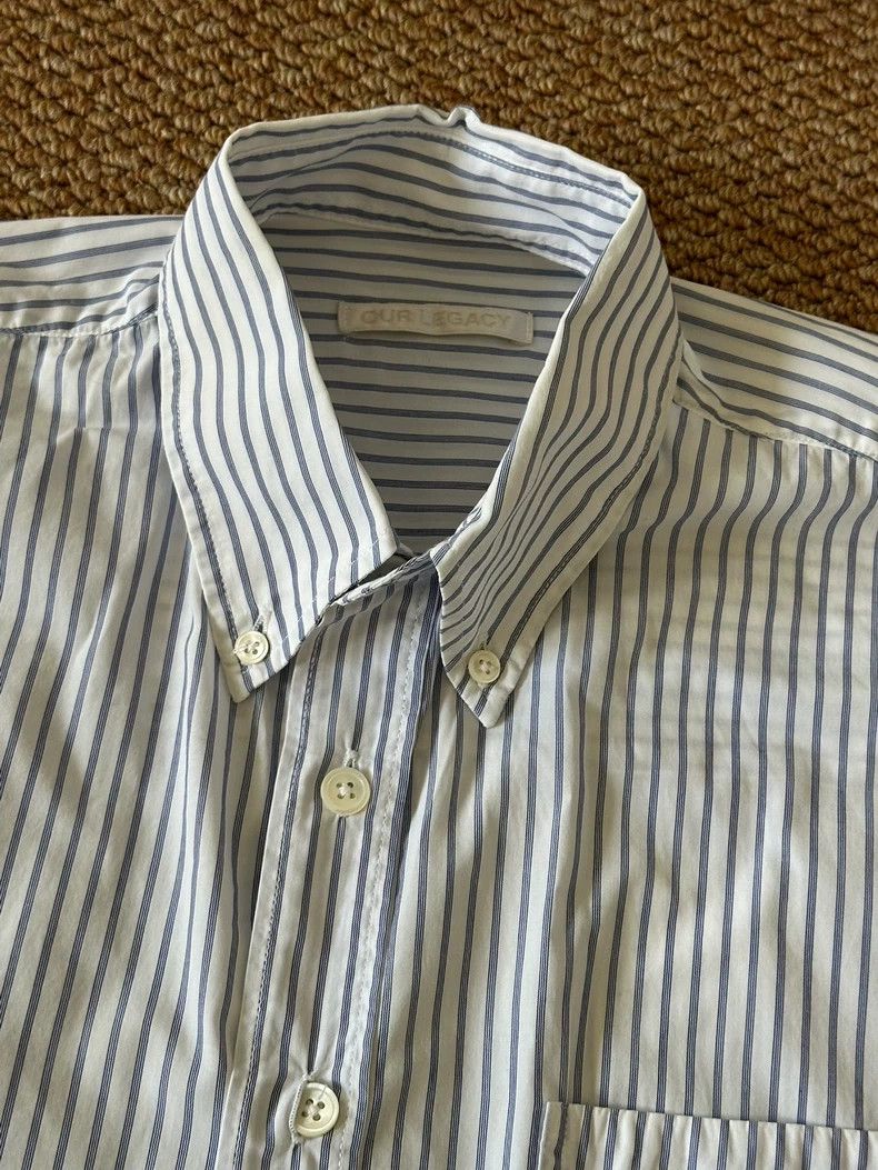Our Legacy Our Legacy size46 Blue and white striped shirt Size US S / EU 44-46 / 1 - 2 Thumbnail