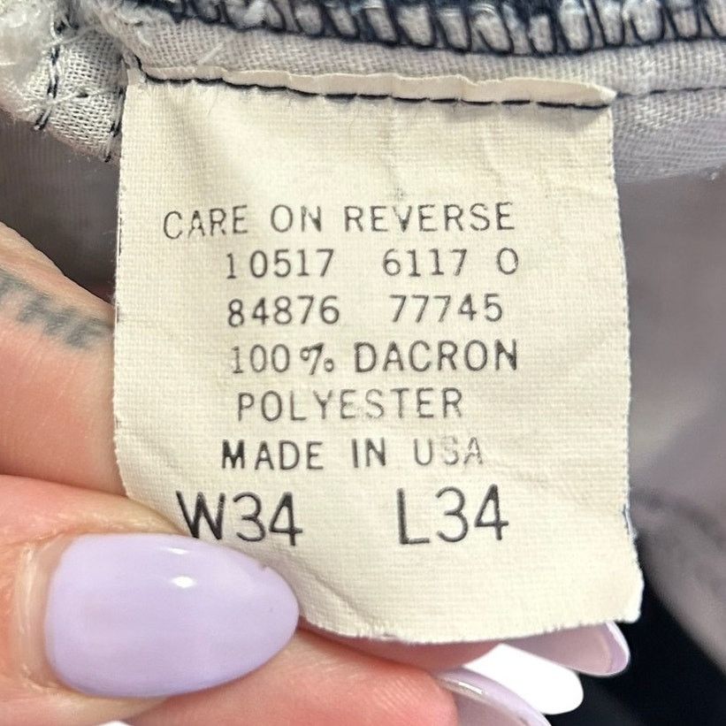 Levi's Vintage Levi's 100% Dacron Polyester Chino Pants 34x34 Size US 34 / EU 50 - 7 Thumbnail