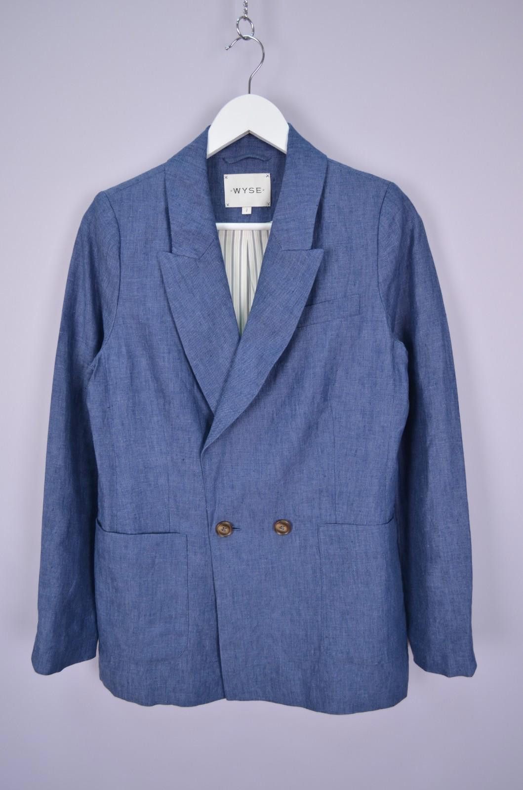 Designer Wyse Alaina Linen Jacket Size 2 US6 Double Breasted Blazer Size M / US 6-8 / IT 42-44 - 1 Thumbnail